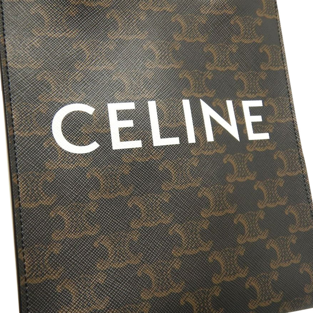 Celine Mini Triomphe Coated Toile Cabas vertical