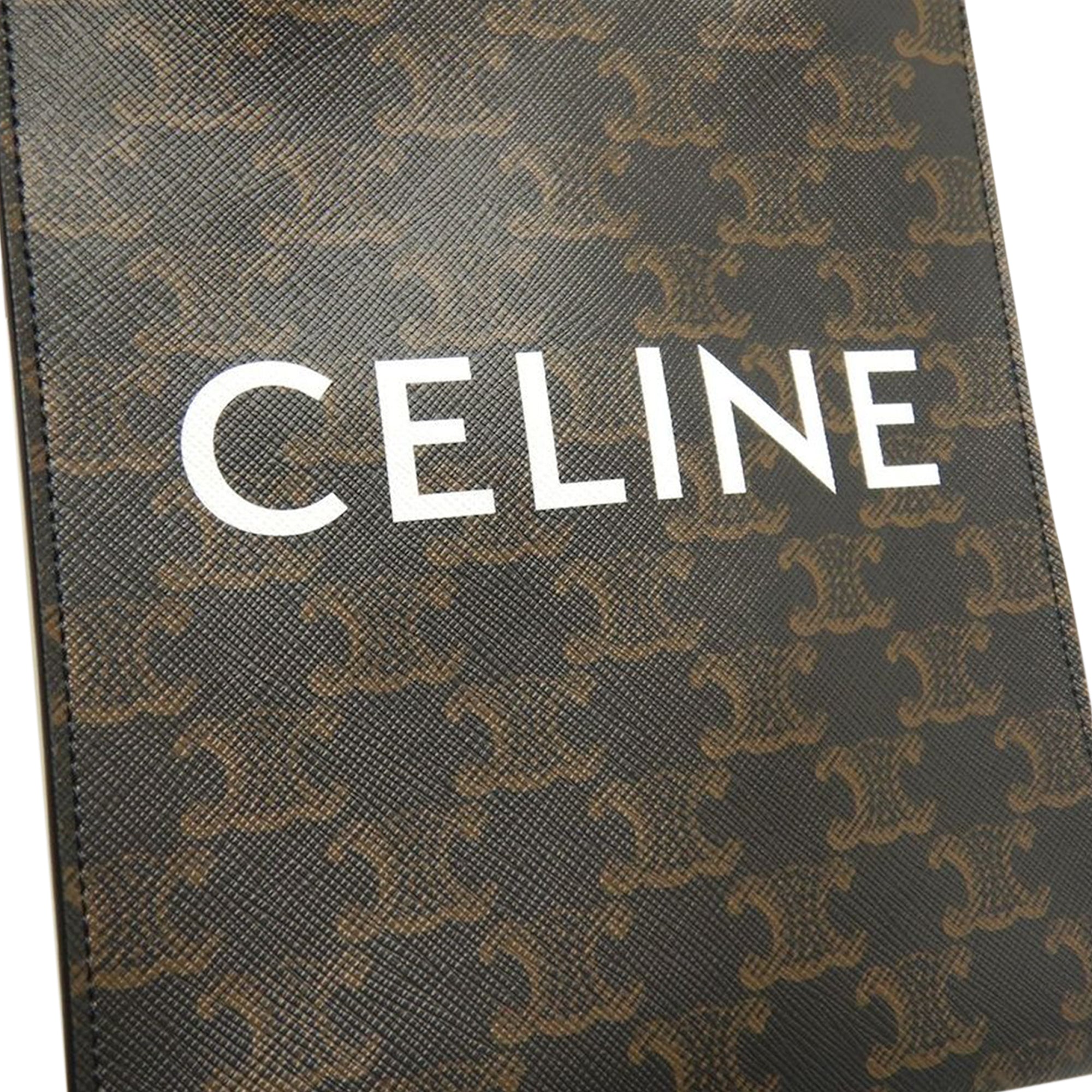 Celine Mini Triomphe Coated Toile Cabas vertical