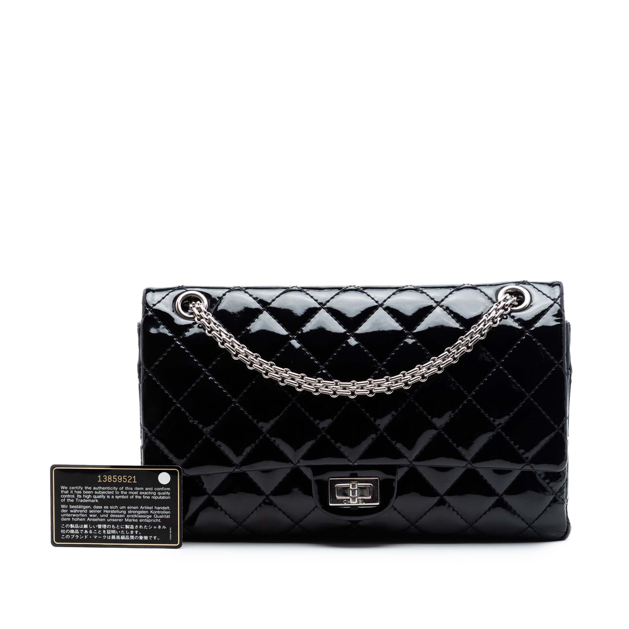 Chanel Matelassé Cuir verni Reissue 2.55 Double rabat 226