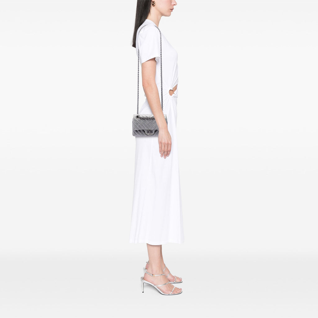 Chanel Chevron Metallic Textured Cuir de veau Reissue 2.55 Double rabat 224