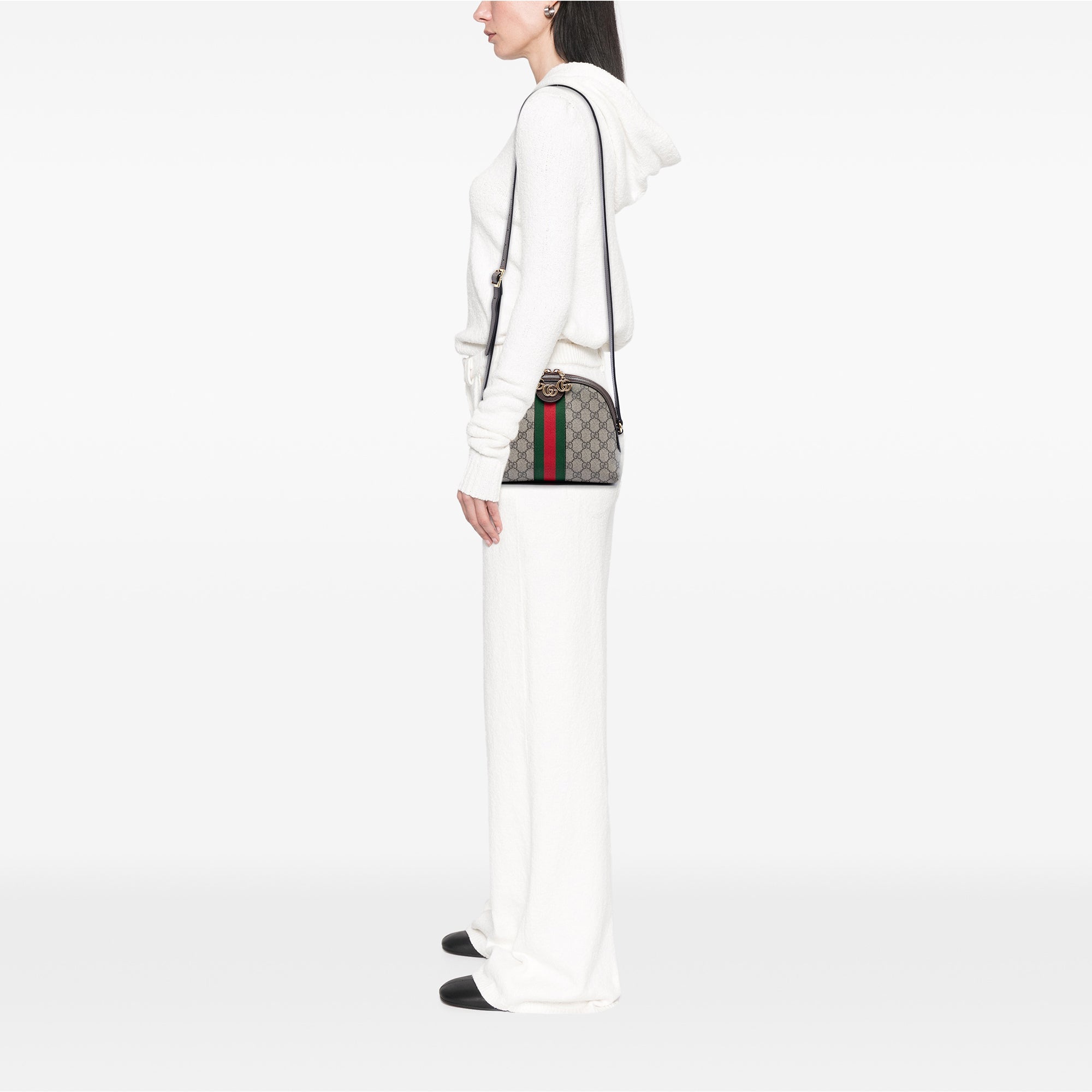 Gucci Small GG Supreme Web Ophidia Dome Sac porté croisé