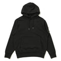 Cp Company 099A Brushed Emerised Resist Dyed Lens Hoodie In Black