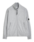 Cp Company Diagonal Raised Lens Full Zip In Grey