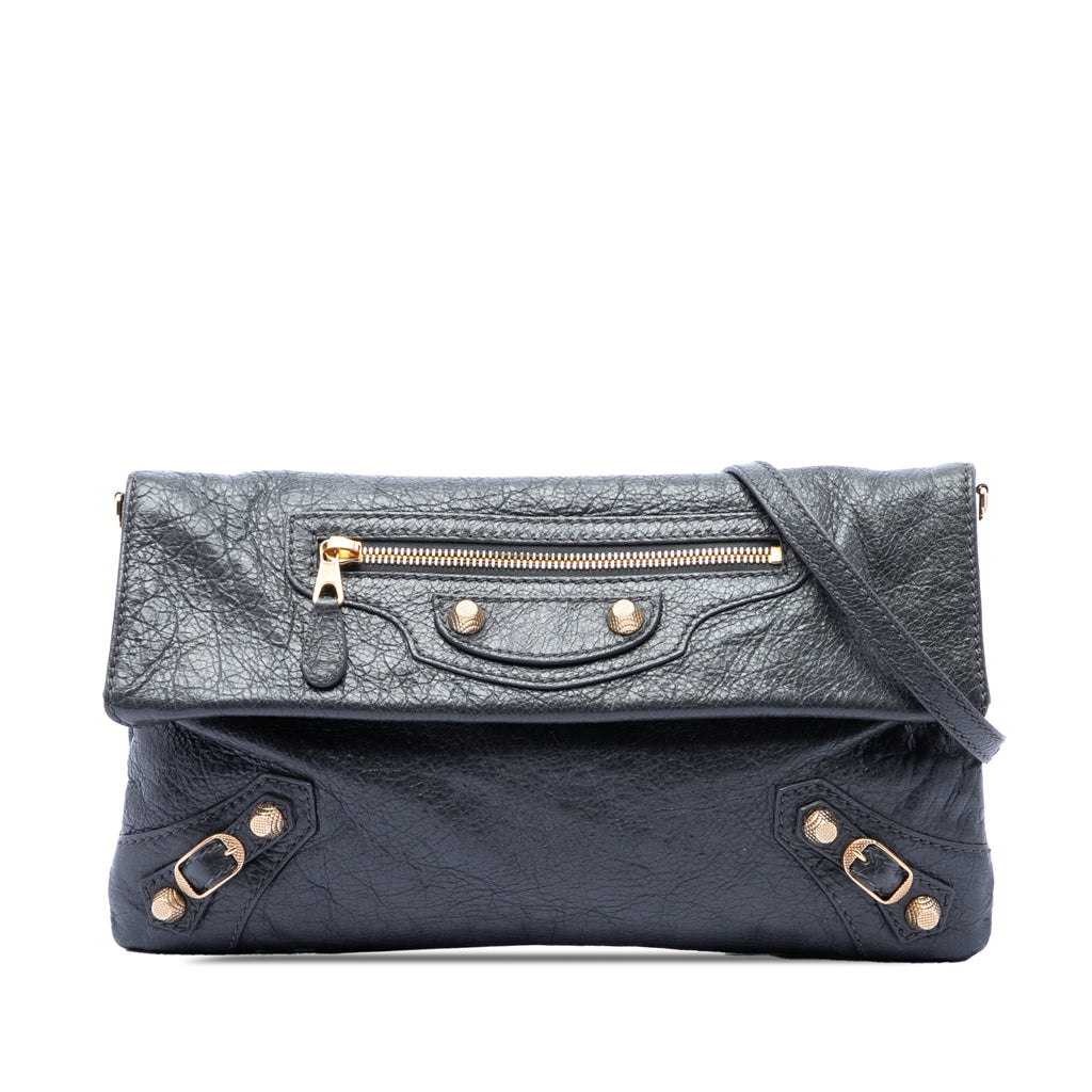 Balenciaga Cuir d’agneau Motocross Giant 12 Envelope Pochette With Strap