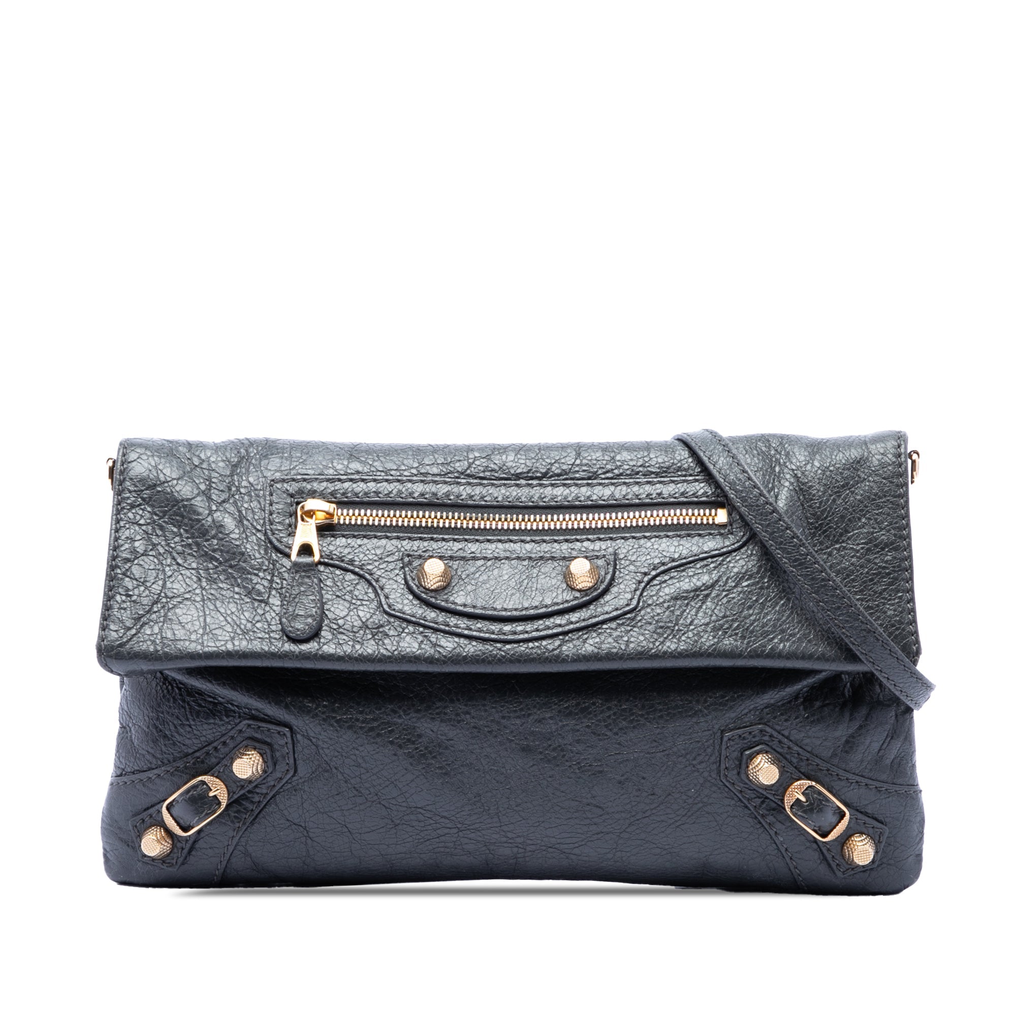 Balenciaga Cuir d’agneau Motocross Giant 12 Envelope Pochette With Strap