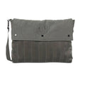 Cp Company Logo Herringbone Messenger Bag In Smoked Pearl with Certilogo