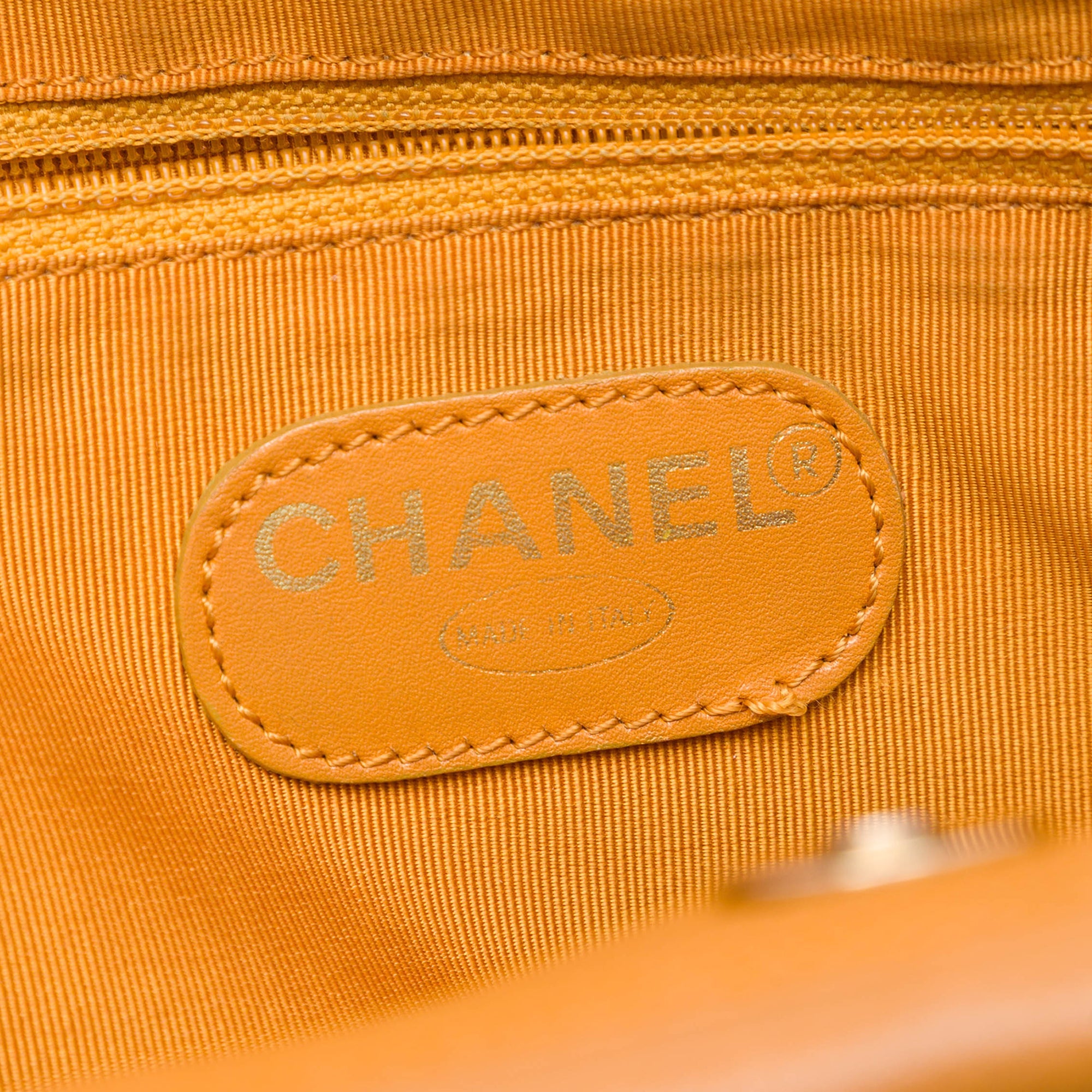 Chanel CC Caviar Wood anse supérieure Cabas