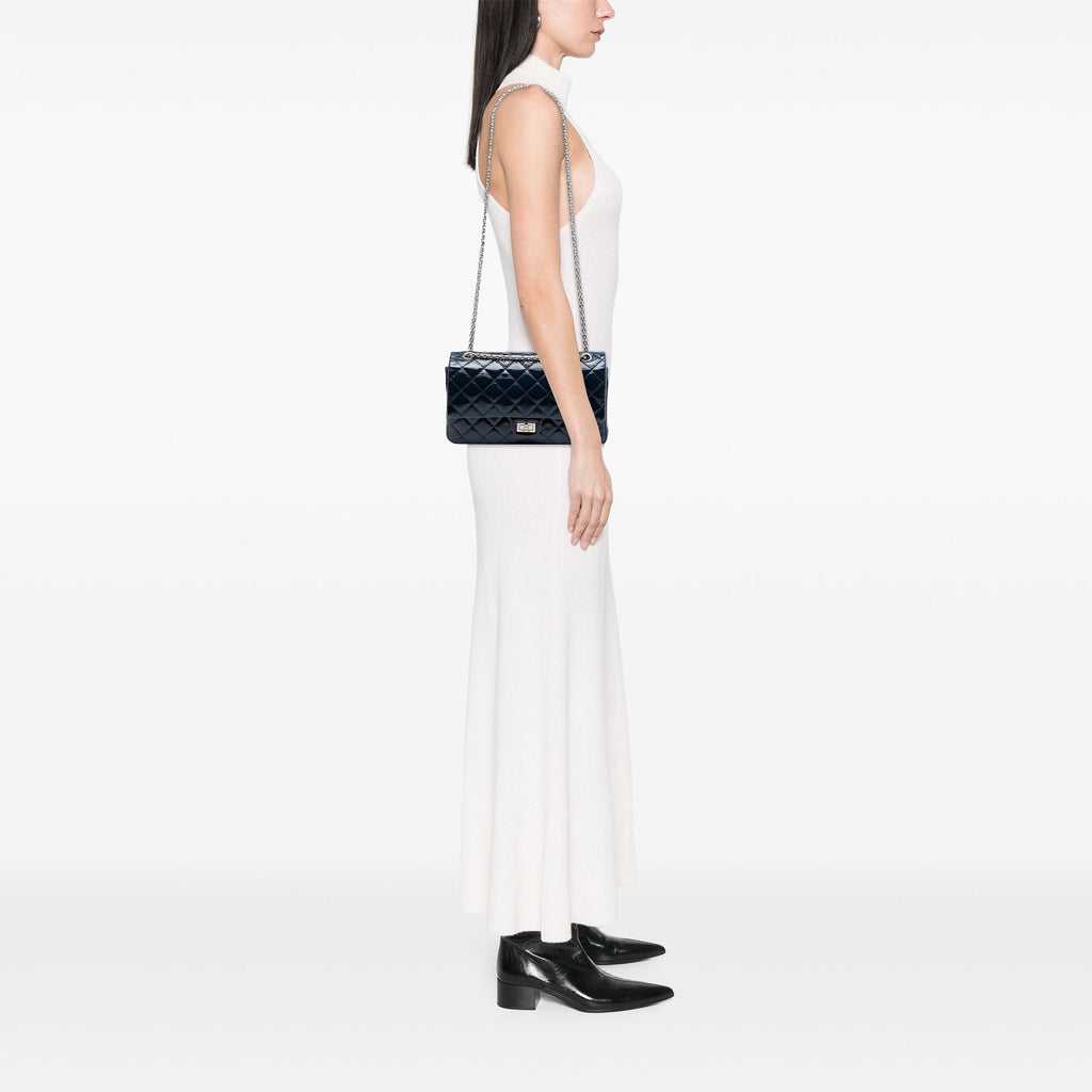 Chanel Matelassé froissé Cuir verni Reissue 2.55 Double rabat 226
