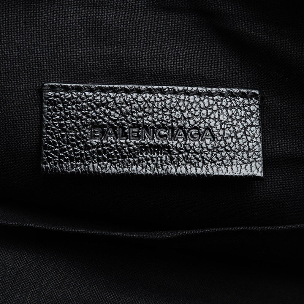 Balenciaga Medium Cuir de chèvre Motocross Classic Metallic Edge Pochette