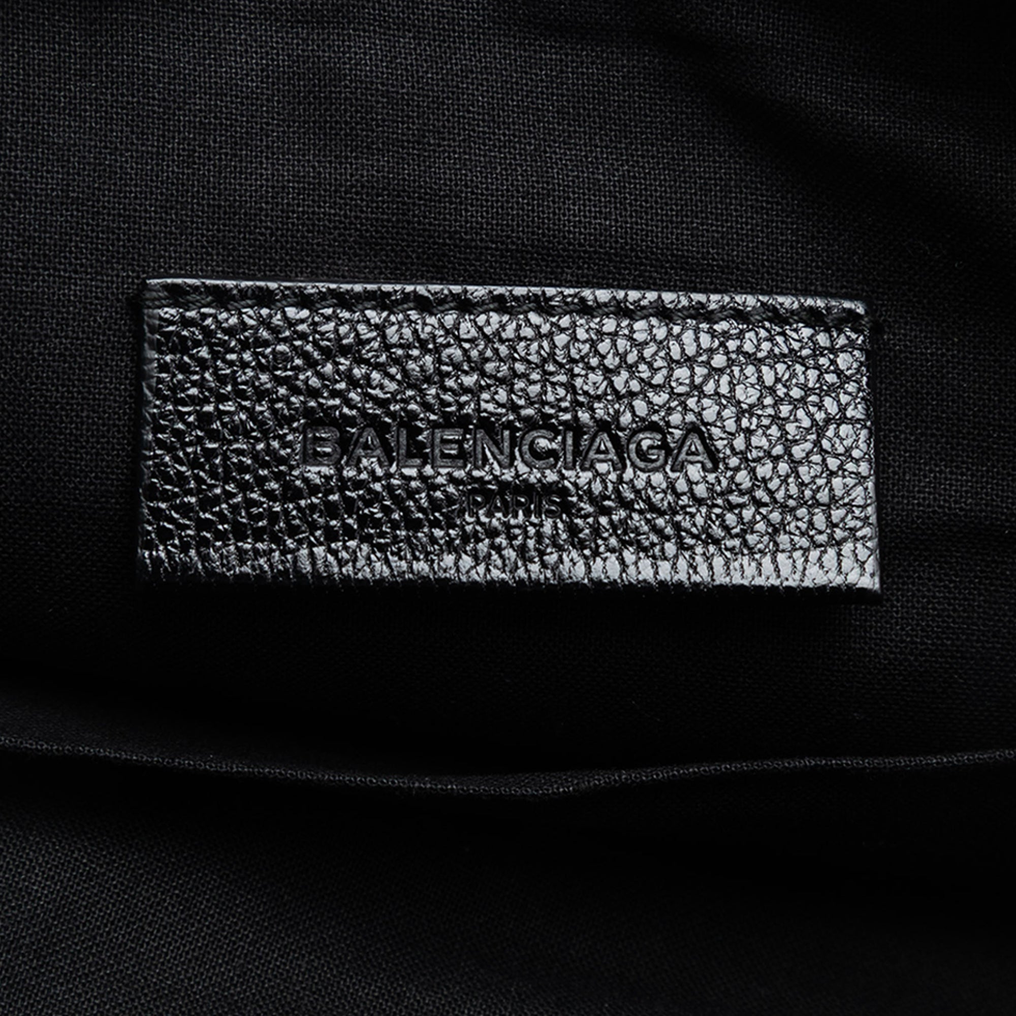 Balenciaga Medium Cuir de chèvre Motocross Classic Metallic Edge Pochette