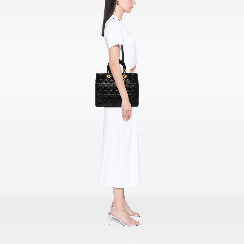 Dior Large Cuir d’agneau Cannage Lady Dior