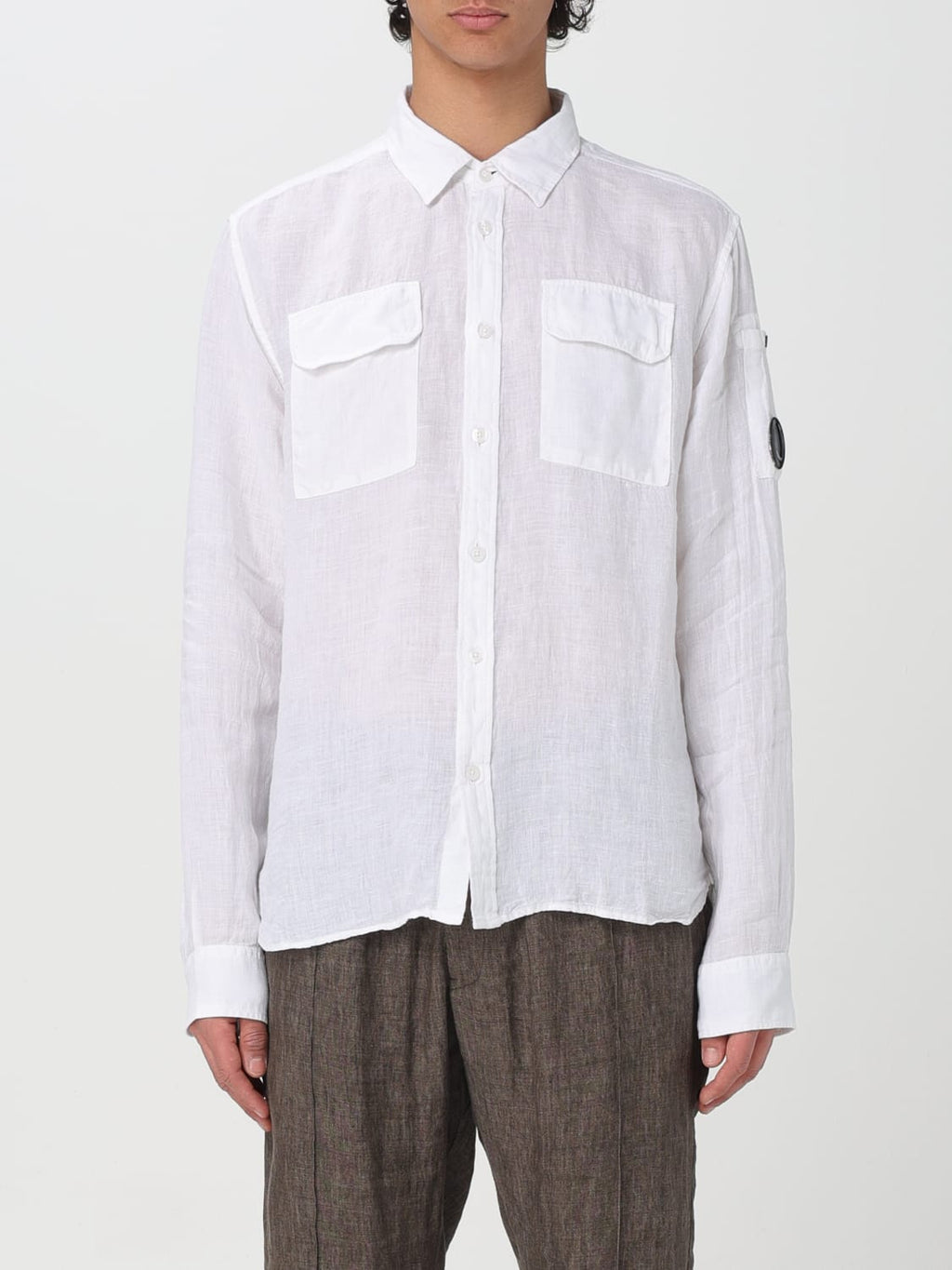 Linen Pocket Shirt Gauze White