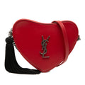 Saint Laurent Cuir de veau Monogram Sac Coeur Pompon Sac porté croisé