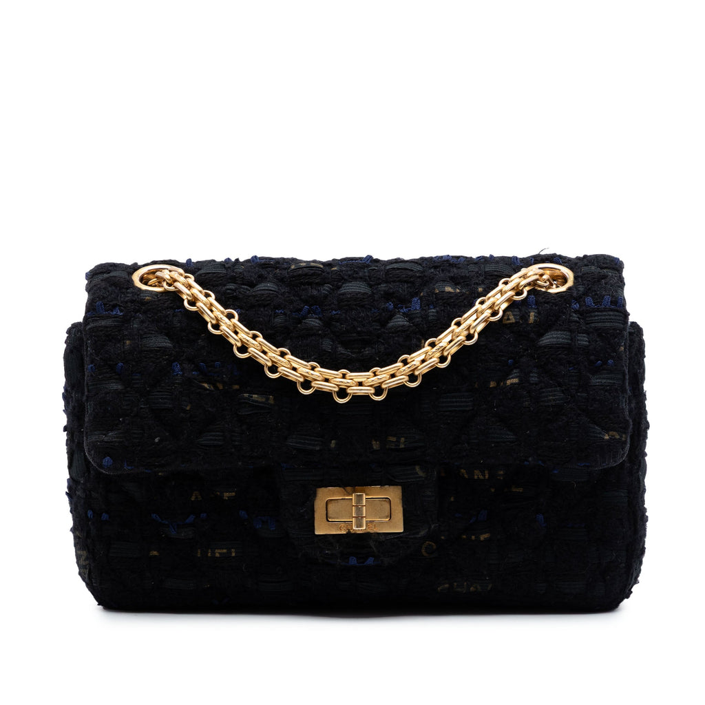Chanel Matelassé Tweed Reissue 2.55 Simple rabat 224