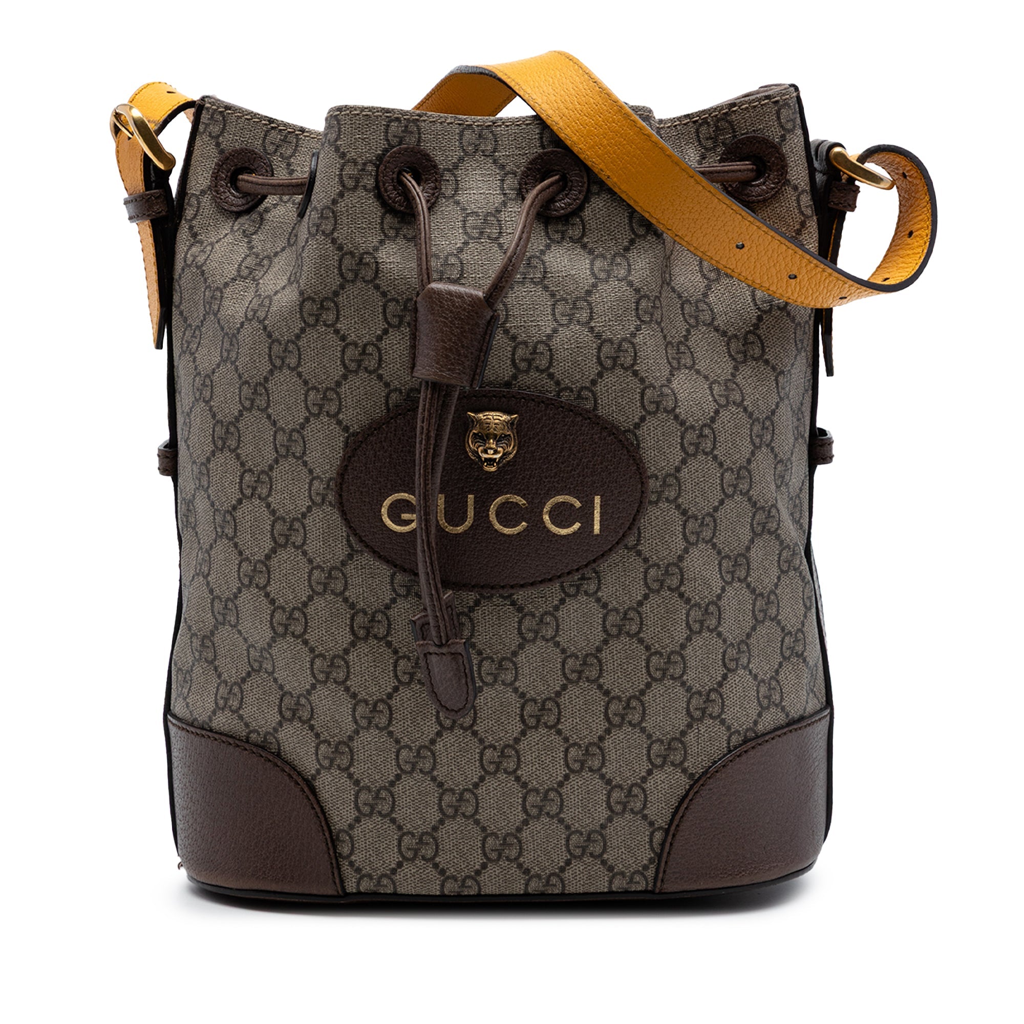 Gucci GG Supreme Neo Vintage Drawstring Bucket Sac