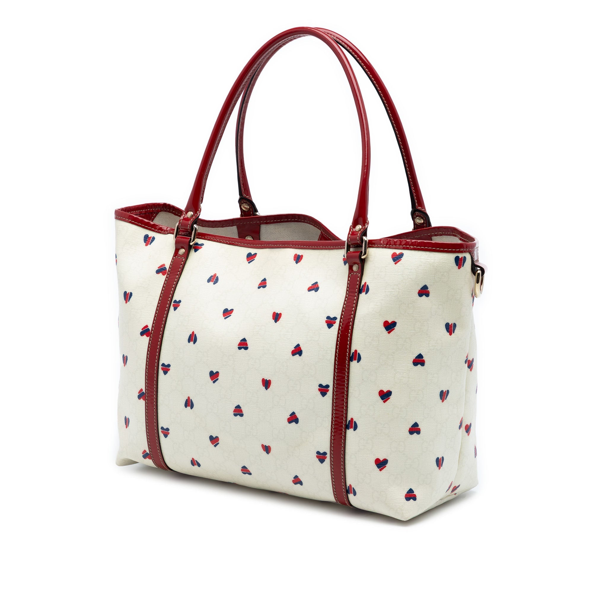 Gucci Medium GG Supreme Hearts Joy Cabas