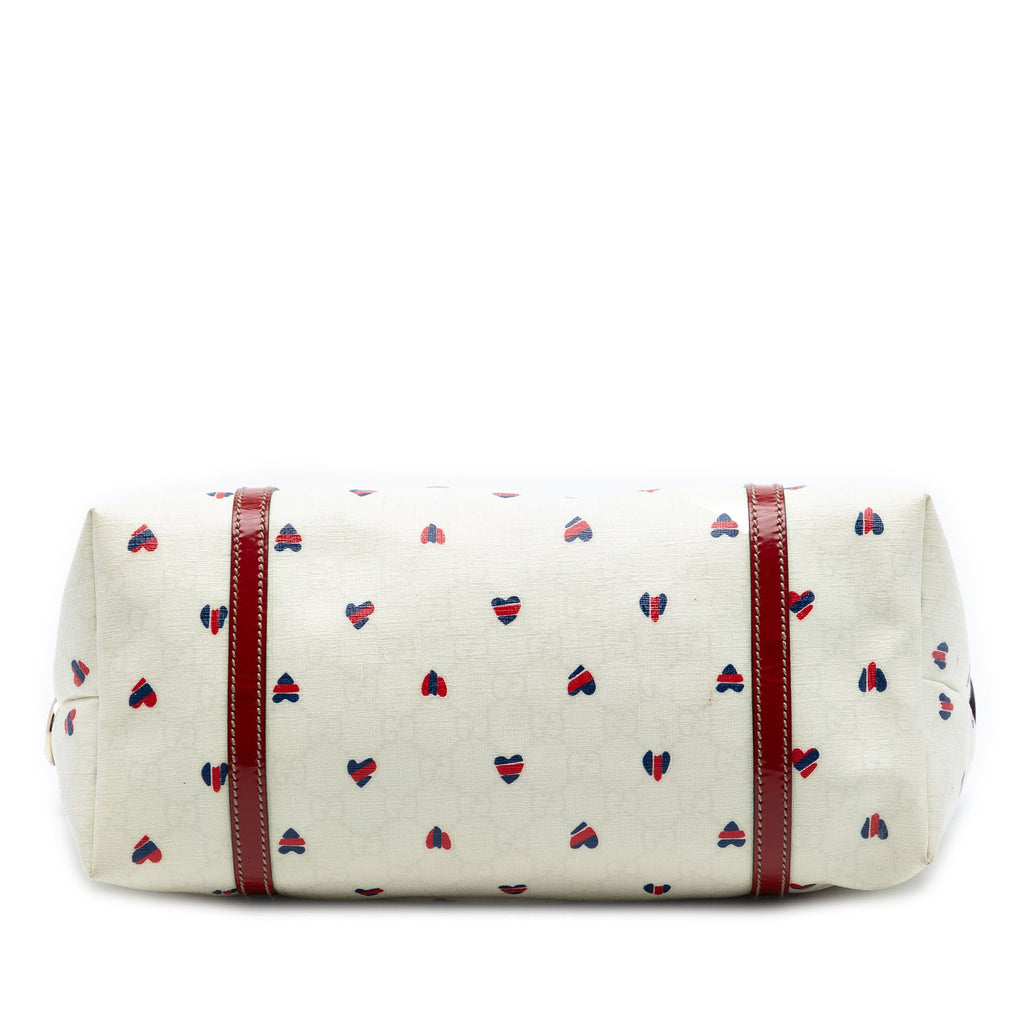 Gucci Medium GG Supreme Hearts Joy Cabas