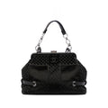 Chanel CC Check embossé Velours Belted Side Frame Sac