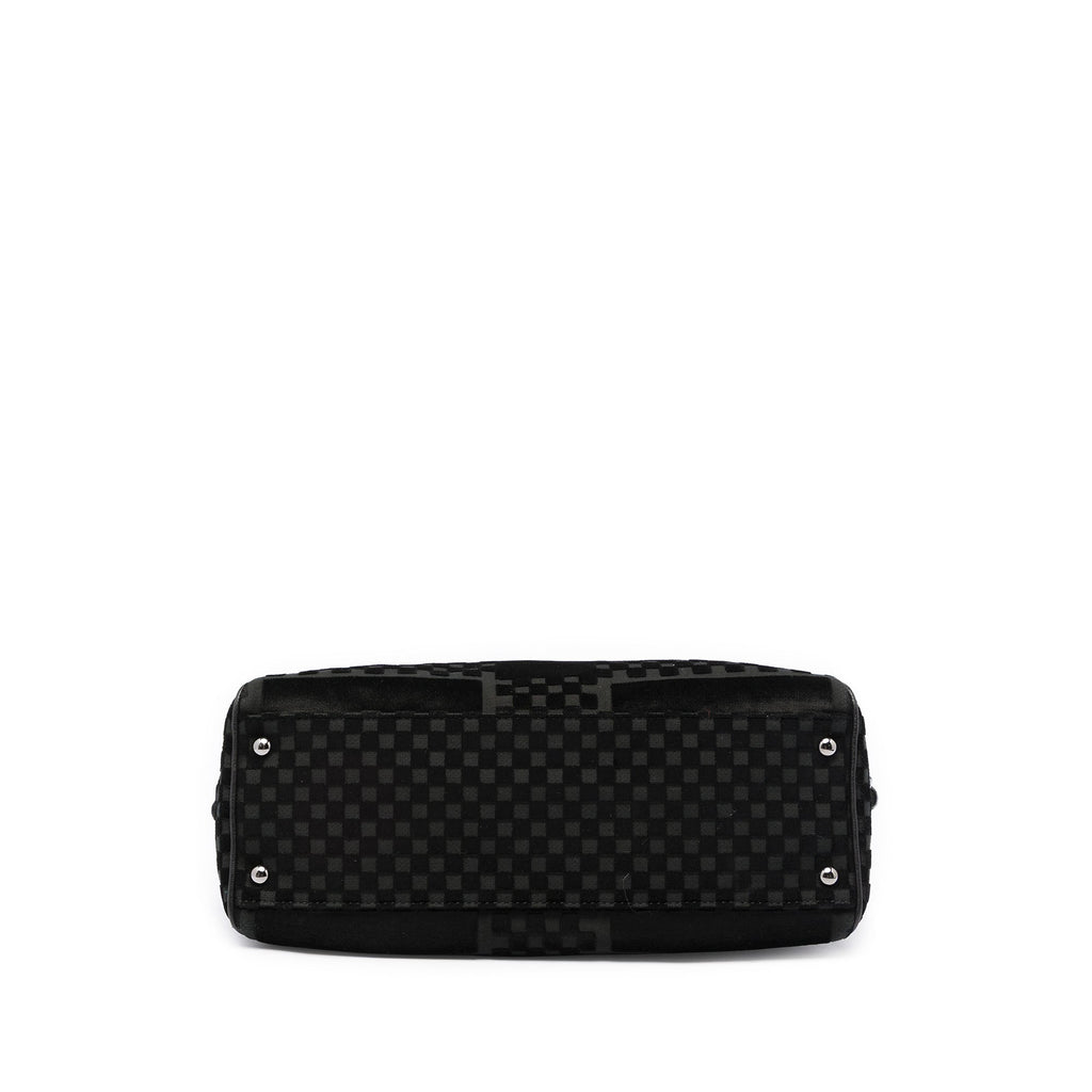 Chanel CC Check embossé Velours Belted Side Frame Sac