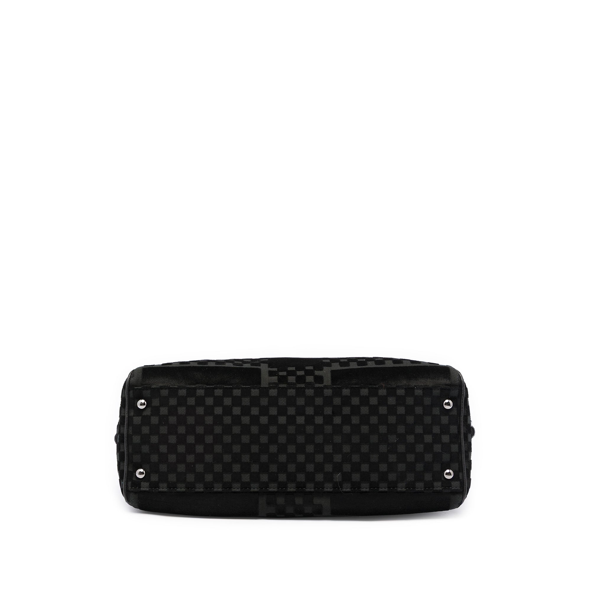 Chanel CC Check embossé Velours Belted Side Frame Sac