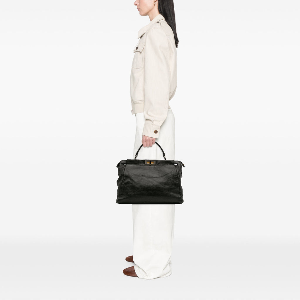 Fendi Large Cuir de chèvre Peekaboo Iconic Sac