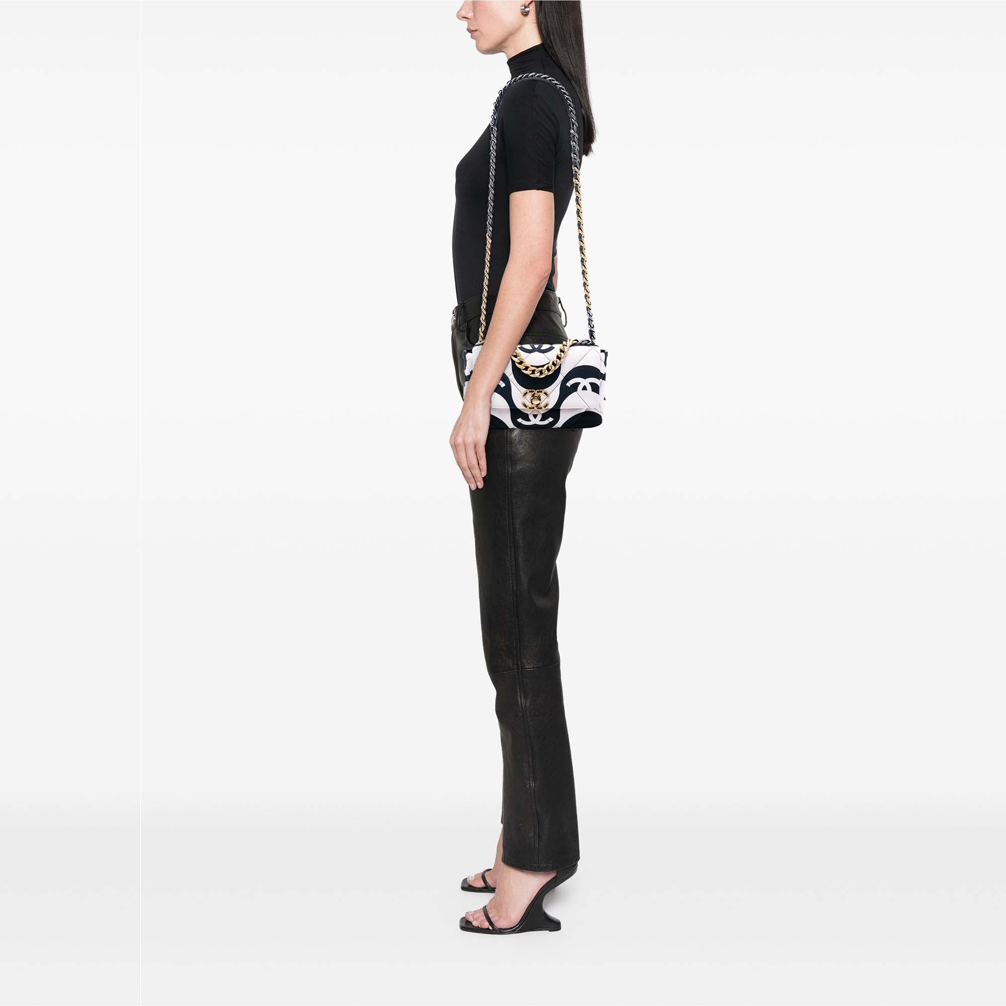 Chanel Medium Printed Soie 19 à rabat