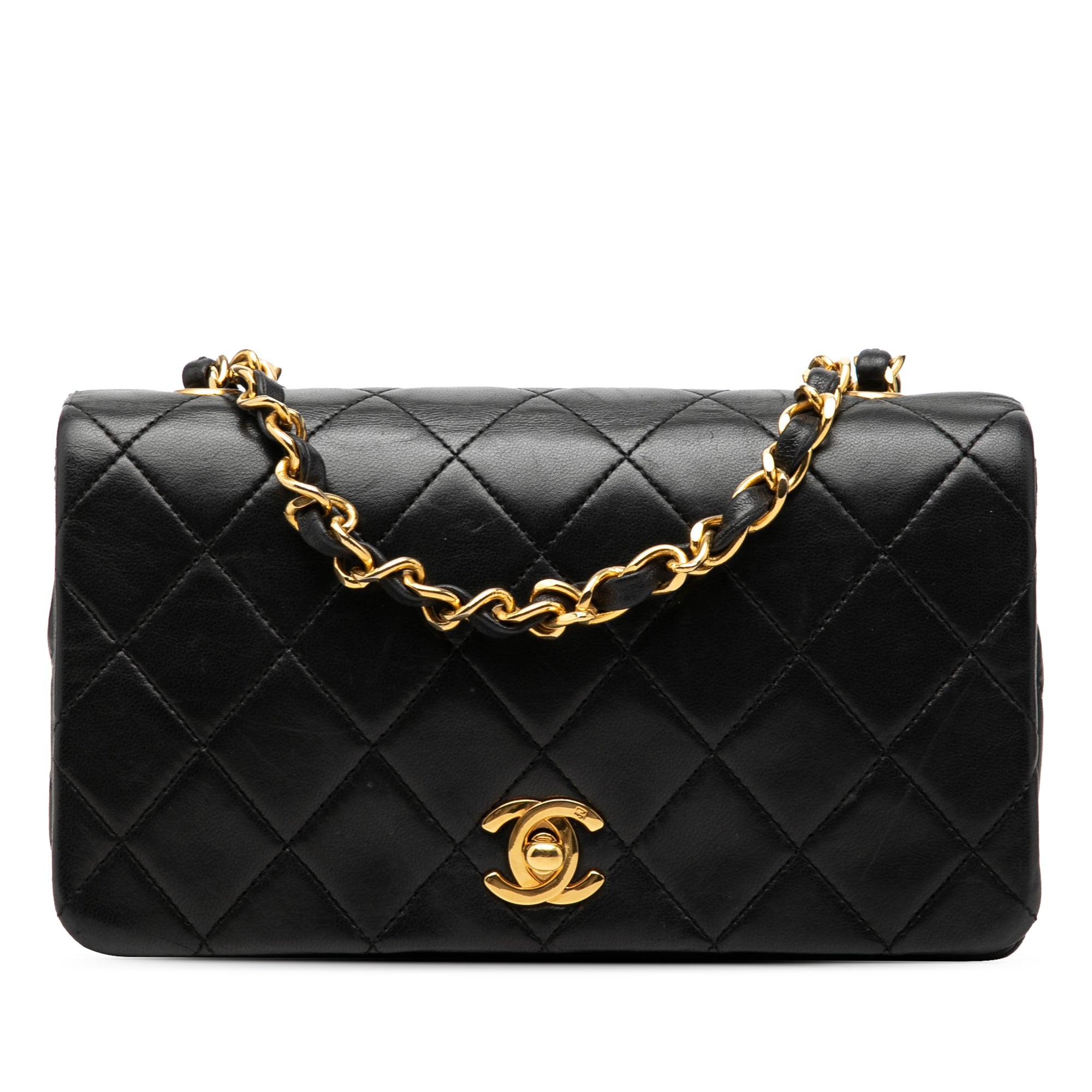 Chanel CC Matelassé Cuir d’agneau Turnlock Full Simple rabat