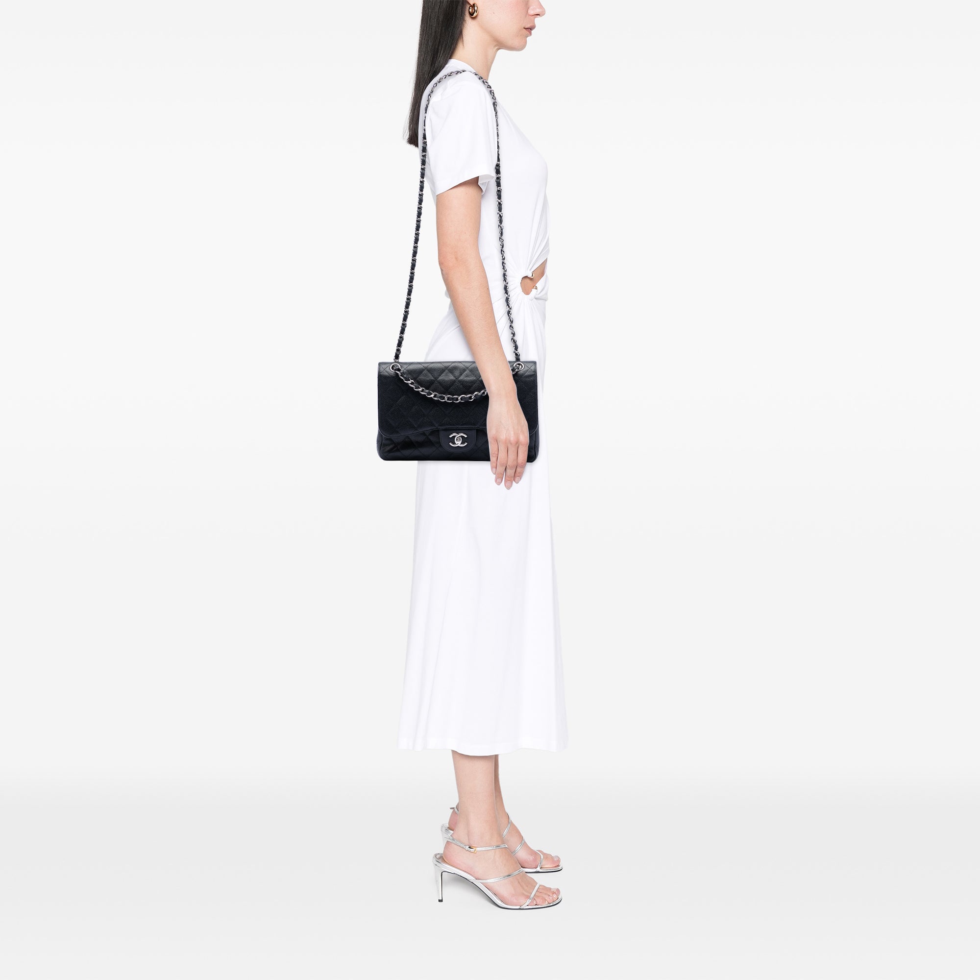 Chanel Jumbo Classic Caviar Double rabat