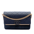 Chanel CC Surpiqué Caviar et Daim Lady Coco à rabat