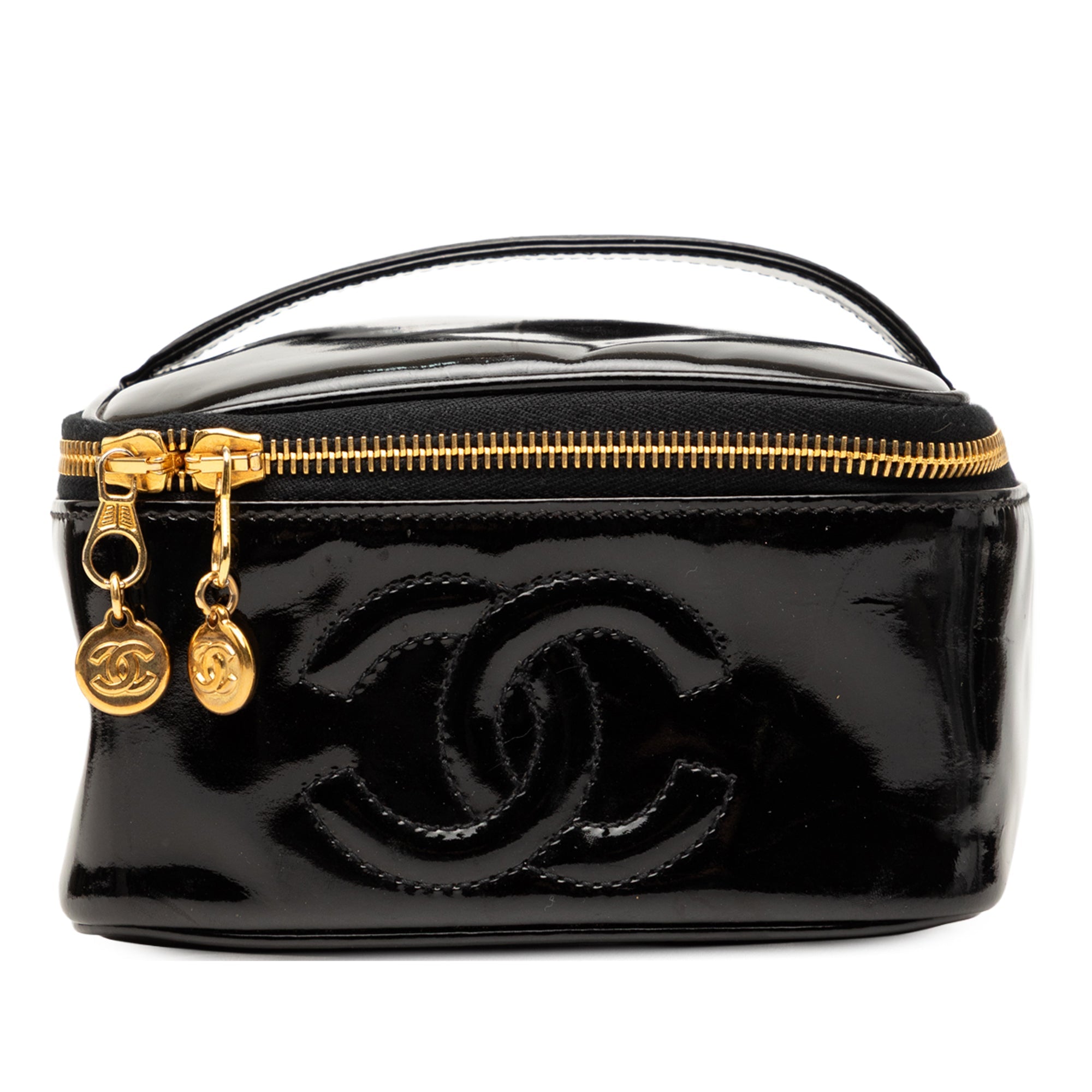 Chanel CC Cuir verni Vanity