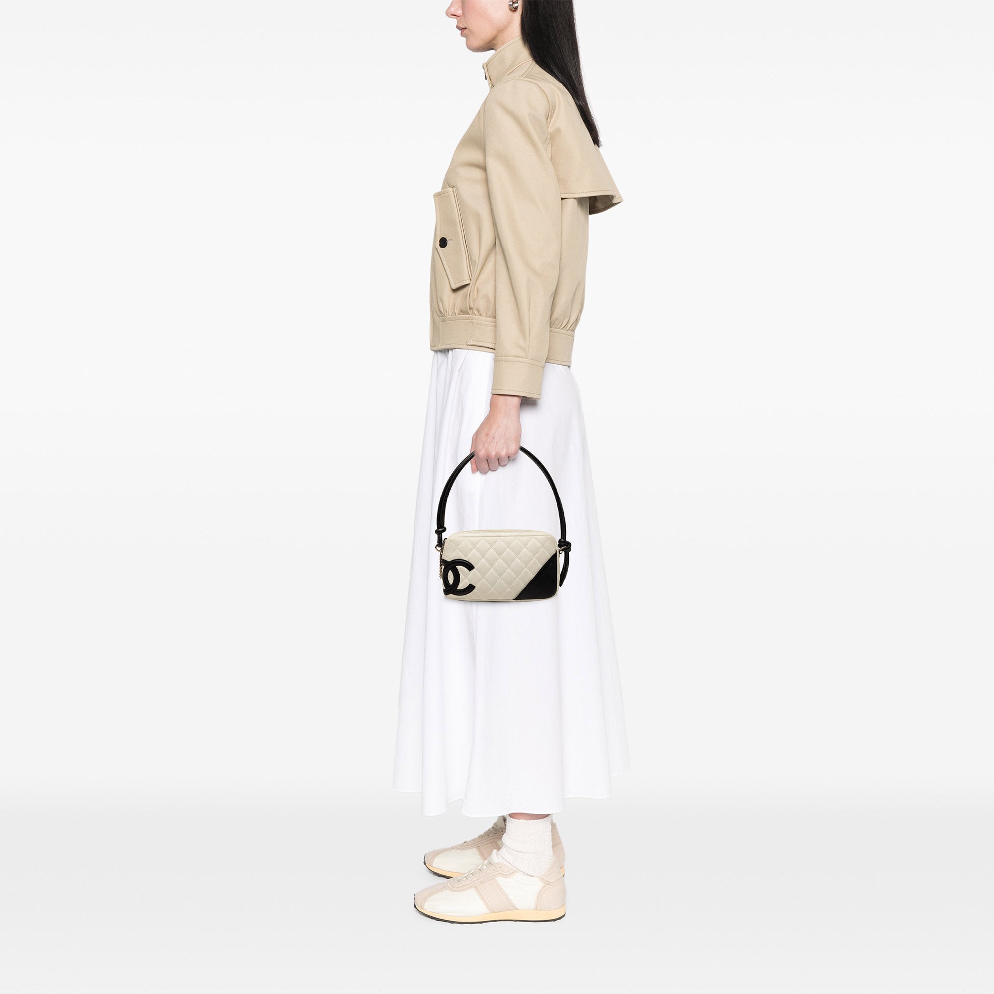 Chanel Matelassé Cuir d’agneau Cambon Ligne Pochette
