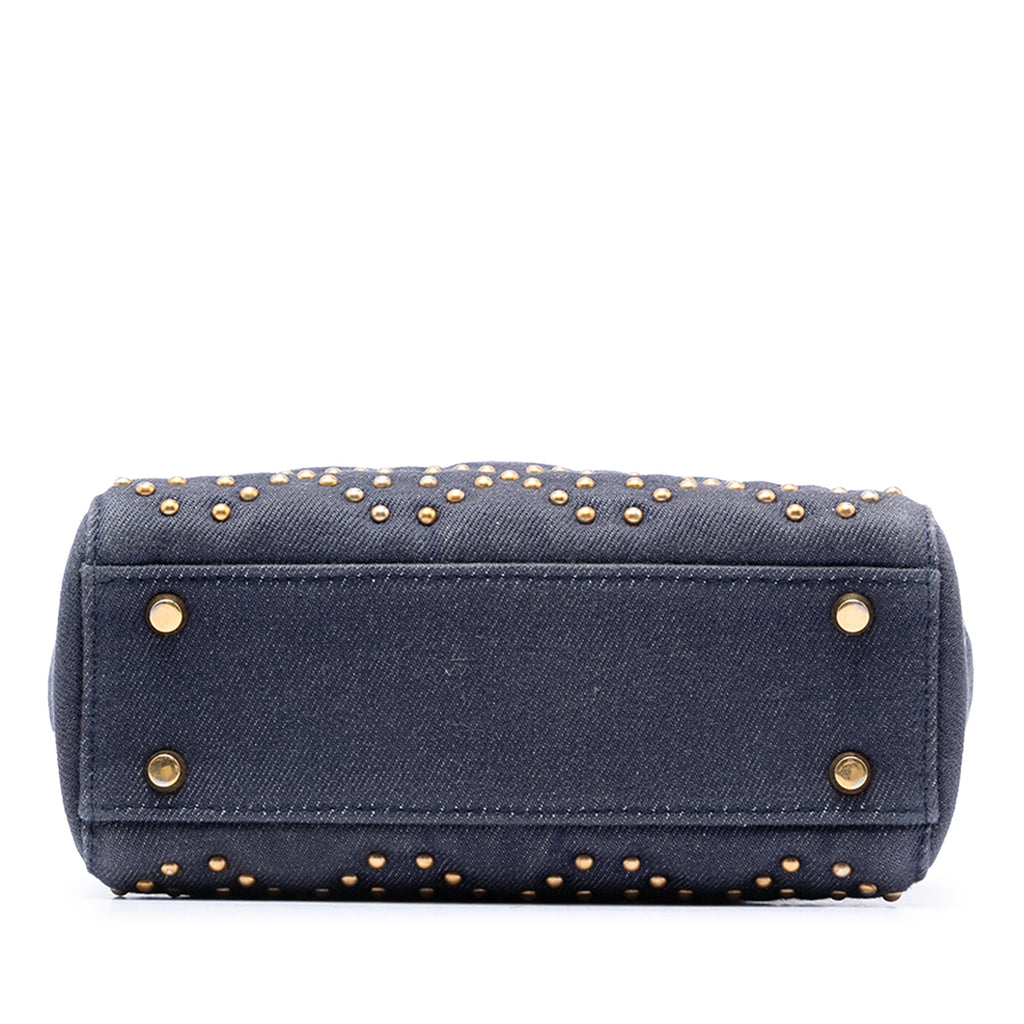 Dior Mini Jean Cannage clouté Supple Lady Dior