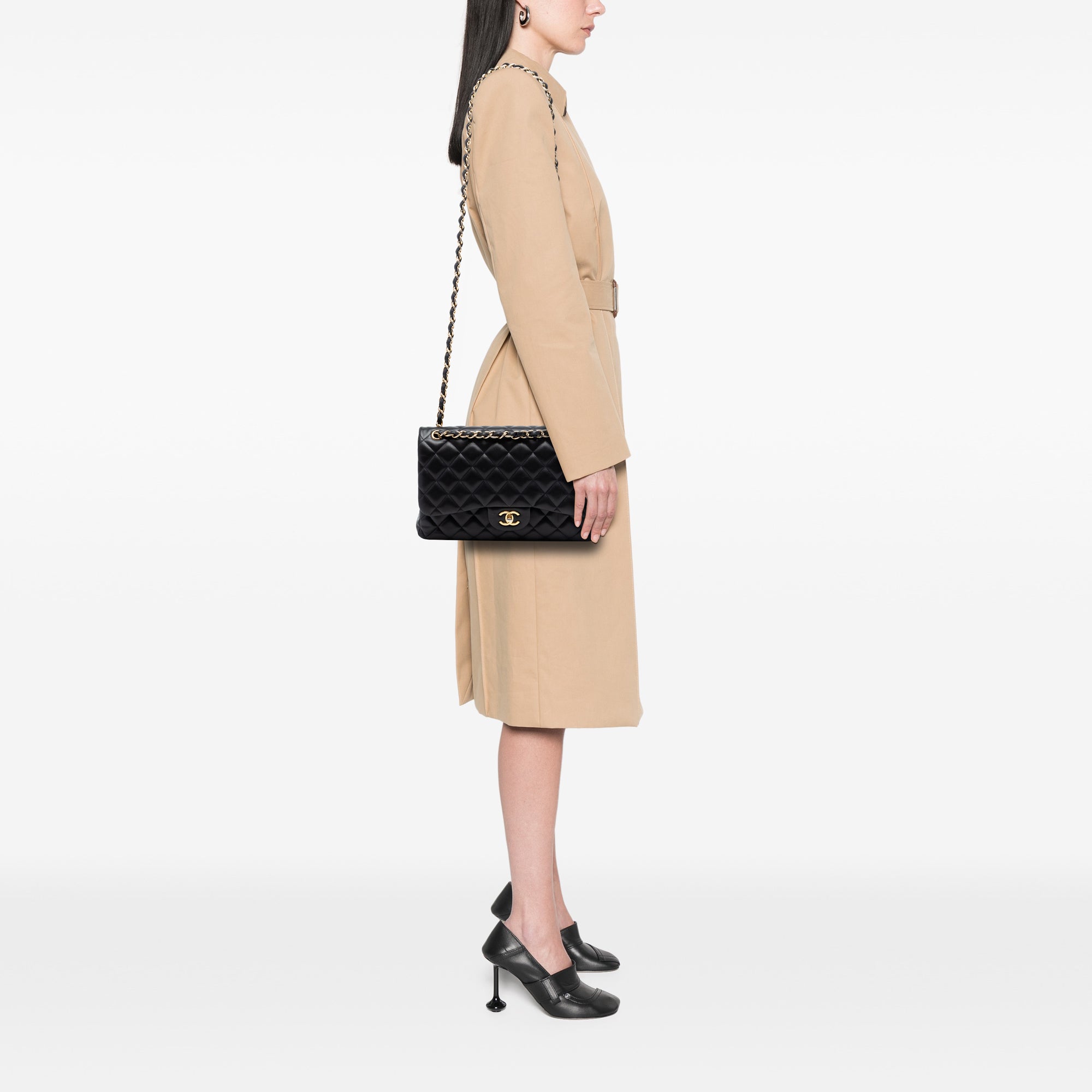 Chanel Jumbo Classic Cuir d’agneau Double rabat