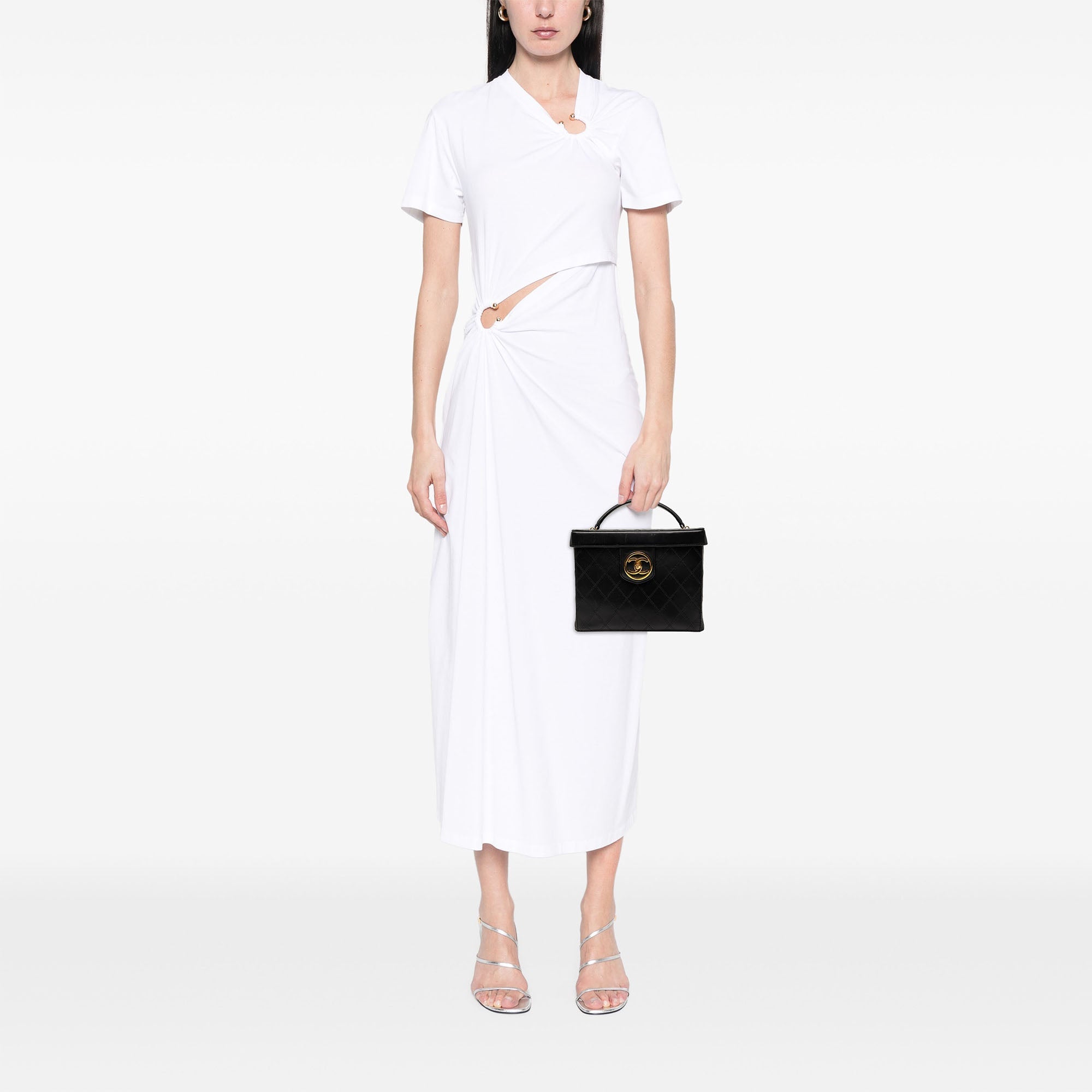 Chanel CC Surpiqué Cuir de veau Turnlock Vanity