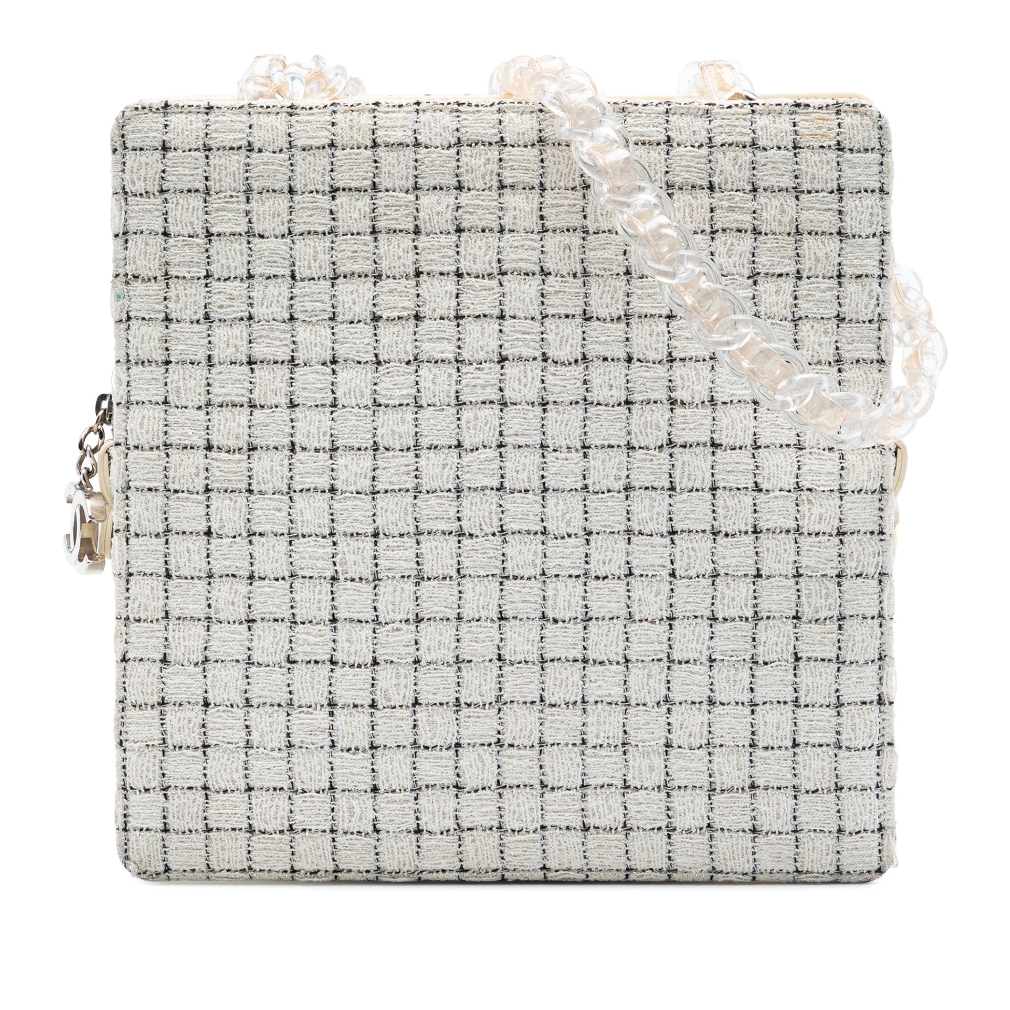 Chanel Tweed et Resin Zipped Shopping Sac