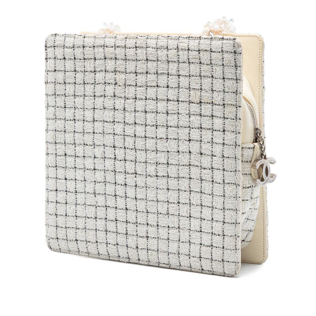Chanel Tweed et Resin Zipped Shopping Sac