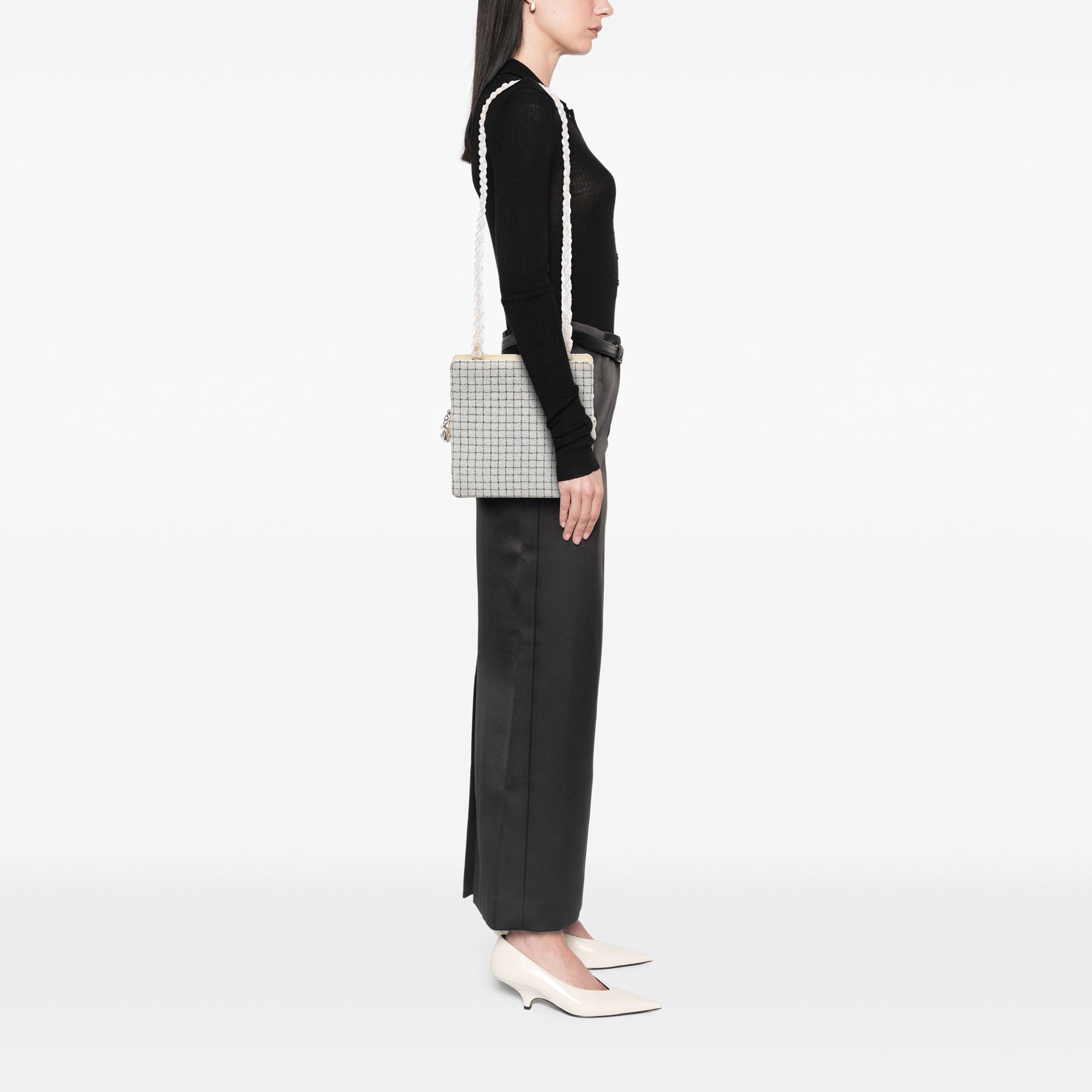 Chanel Tweed et Resin Zipped Shopping Sac