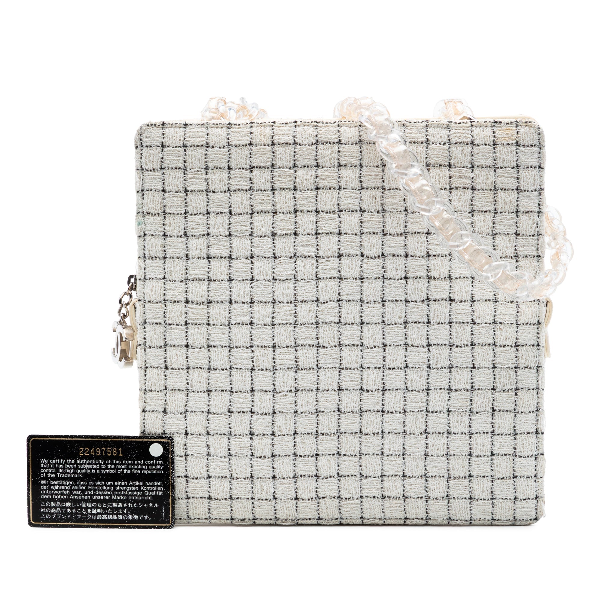 Chanel Tweed et Resin Zipped Shopping Sac