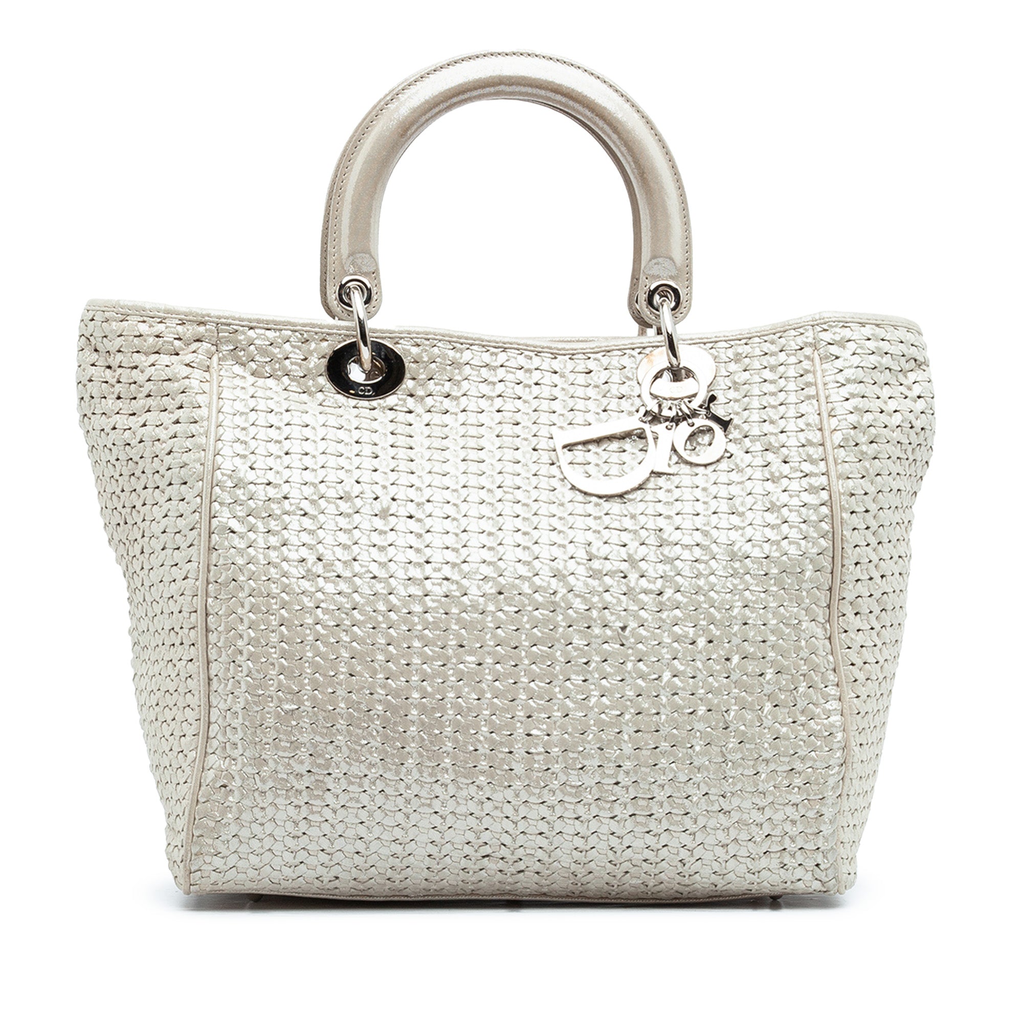 Dior Medium Woven Iridescent Cuir de veau Soft Lady Dior