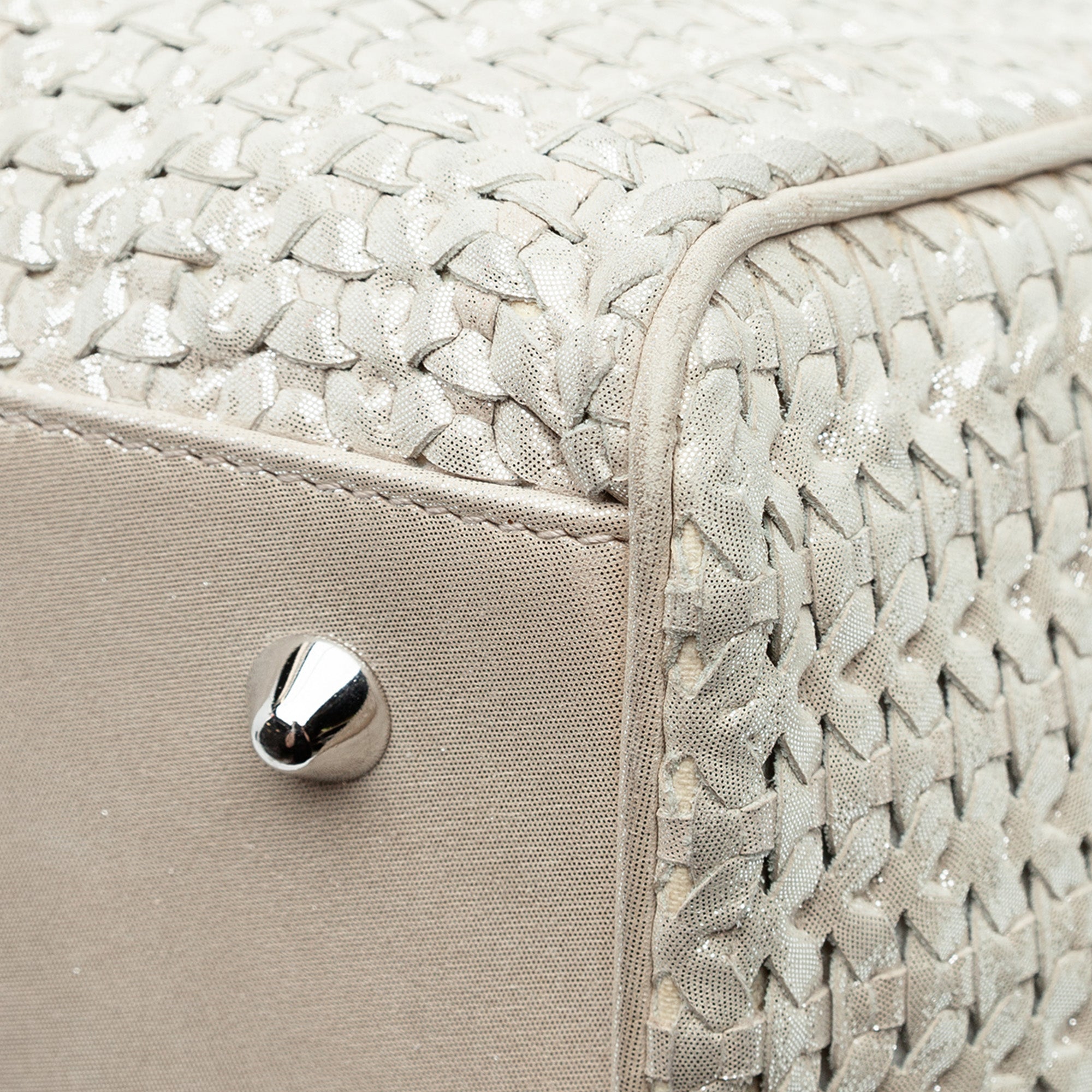 Dior Medium Woven Iridescent Cuir de veau Soft Lady Dior