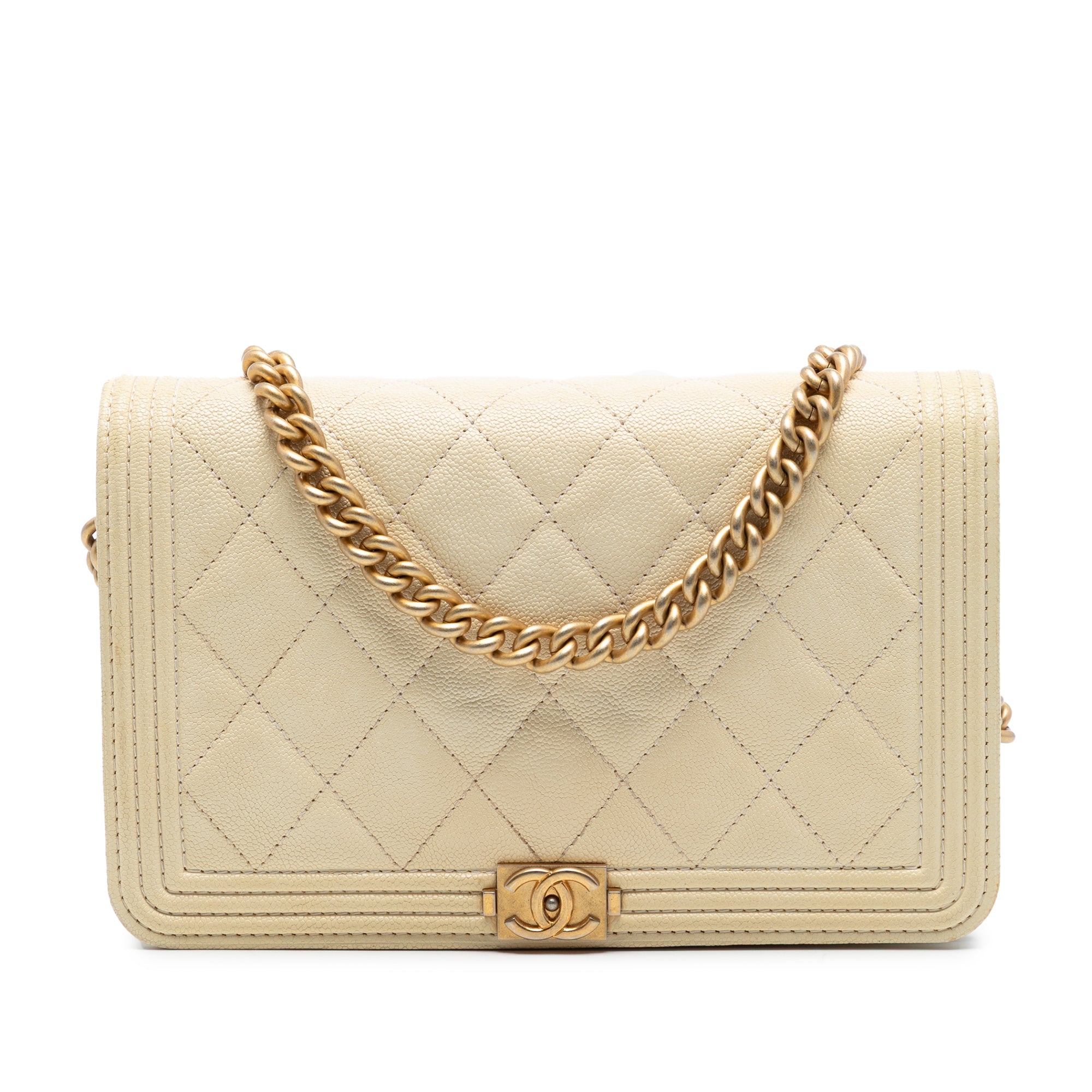 Chanel Matelassé Caviar Boy Wallet on Chain