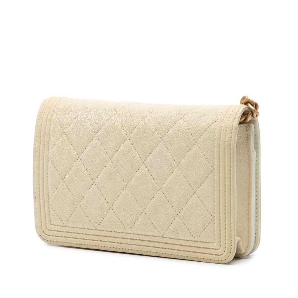 Chanel Matelassé Caviar Boy Wallet on Chain