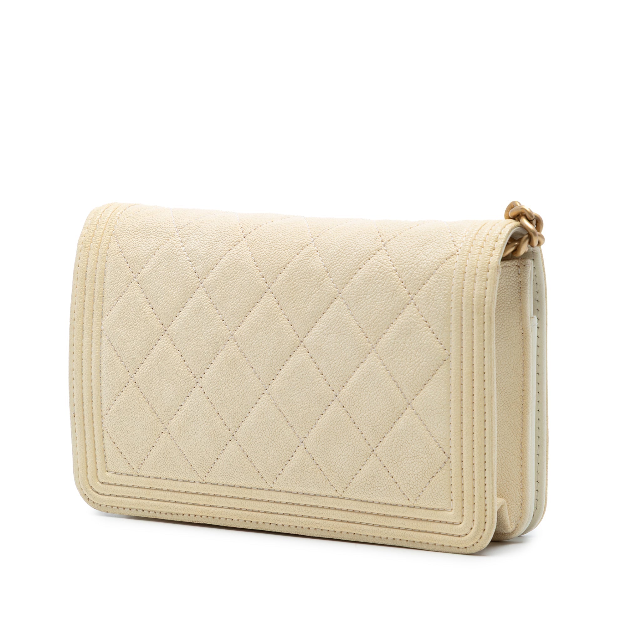 Chanel Matelassé Caviar Boy Wallet on Chain