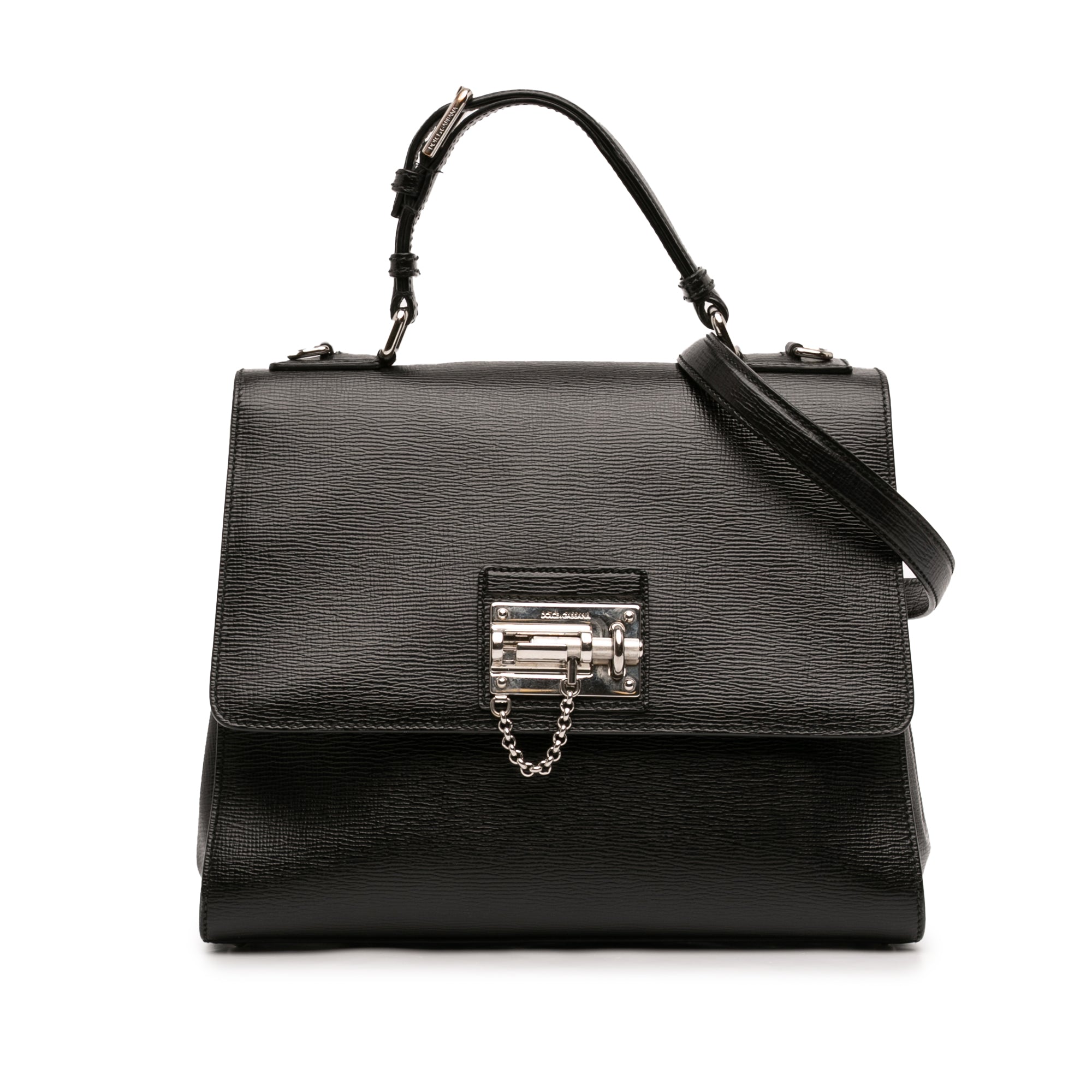 Dolce & Gabbana Large Textured Cuir de veau Miss Monica sac à anse supérieure