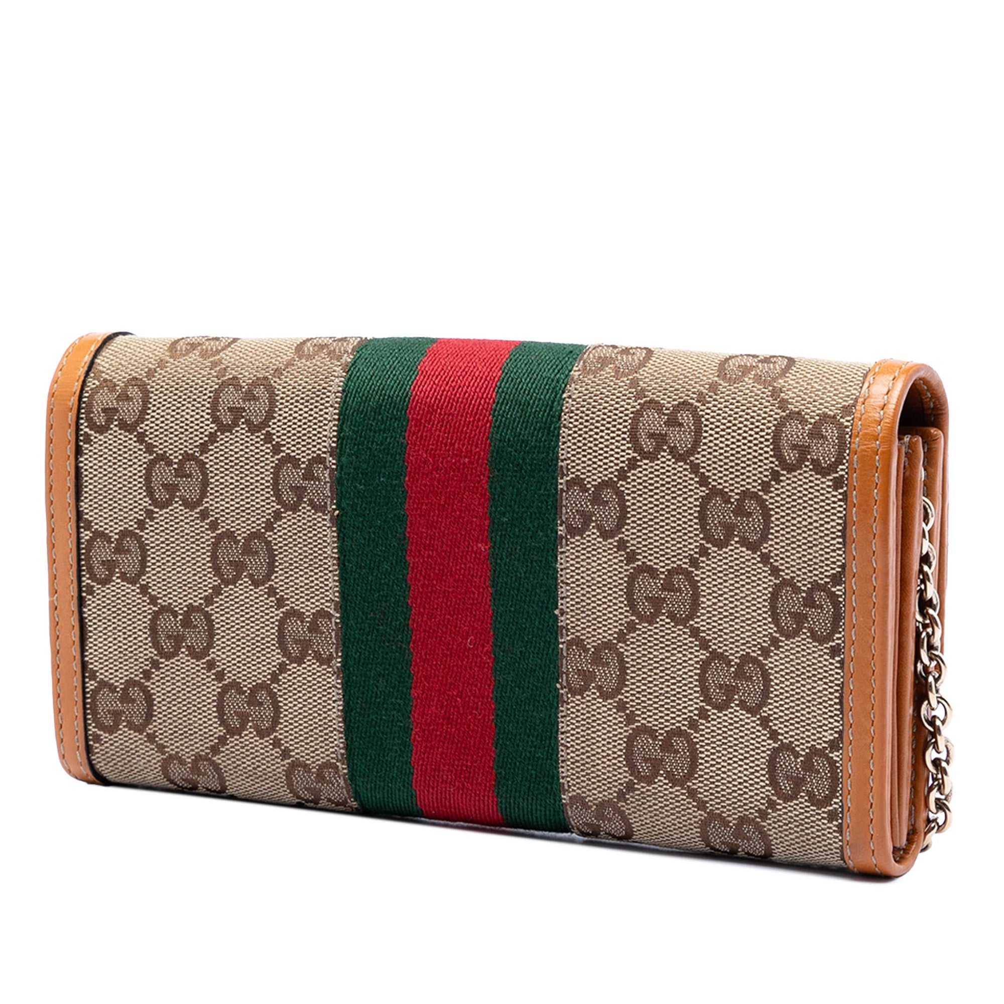 Gucci GG Toile Web Horsebit Wallet on Chain