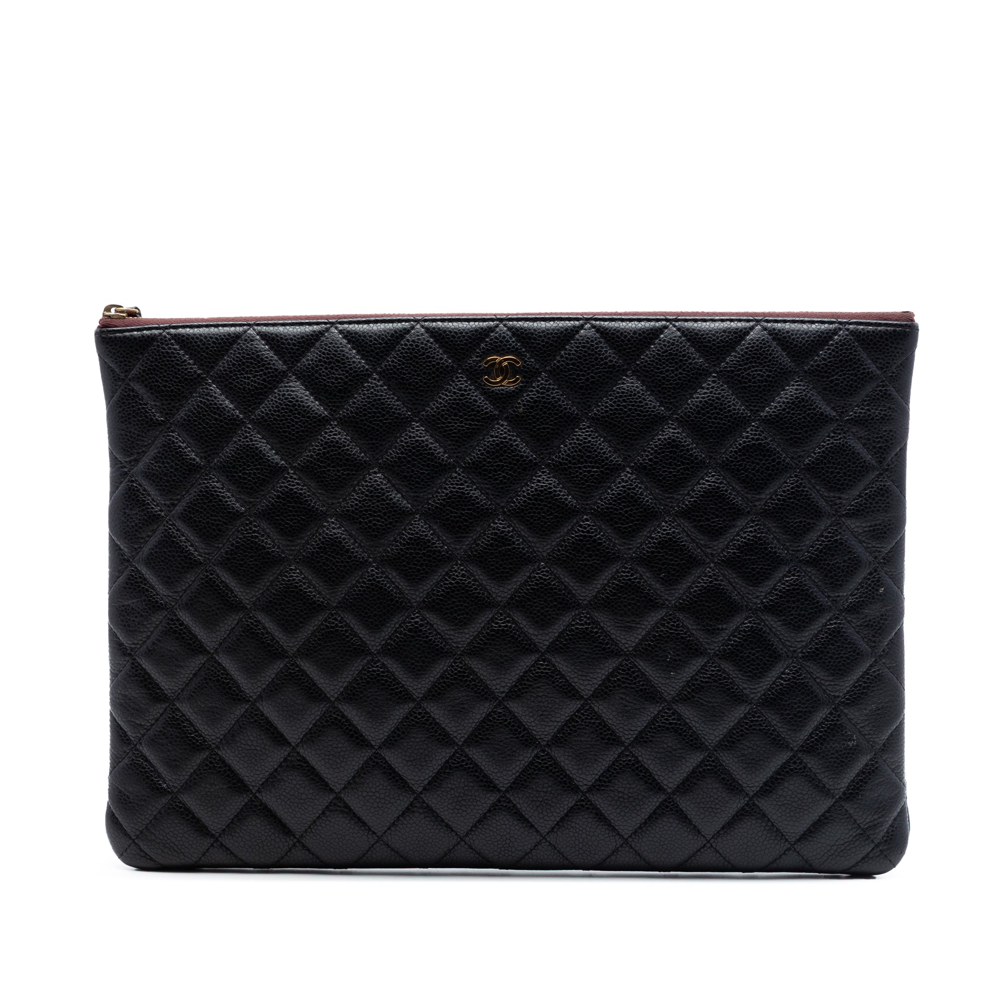 Chanel Large Matelassé Caviar O Étui Pochette
