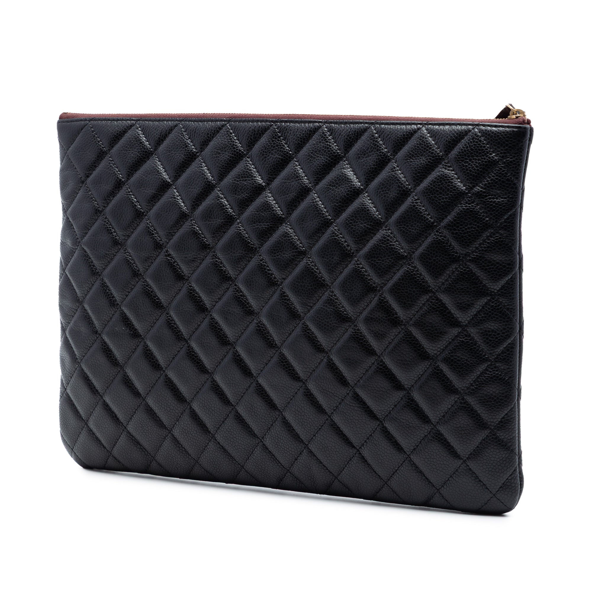 Chanel Large Matelassé Caviar O Étui Pochette