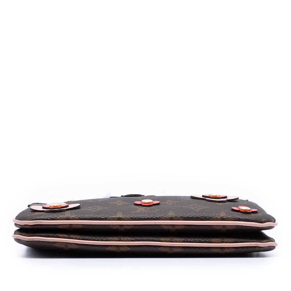 Louis Vuitton Monogram Blooming Flowers Double Zip Pochette