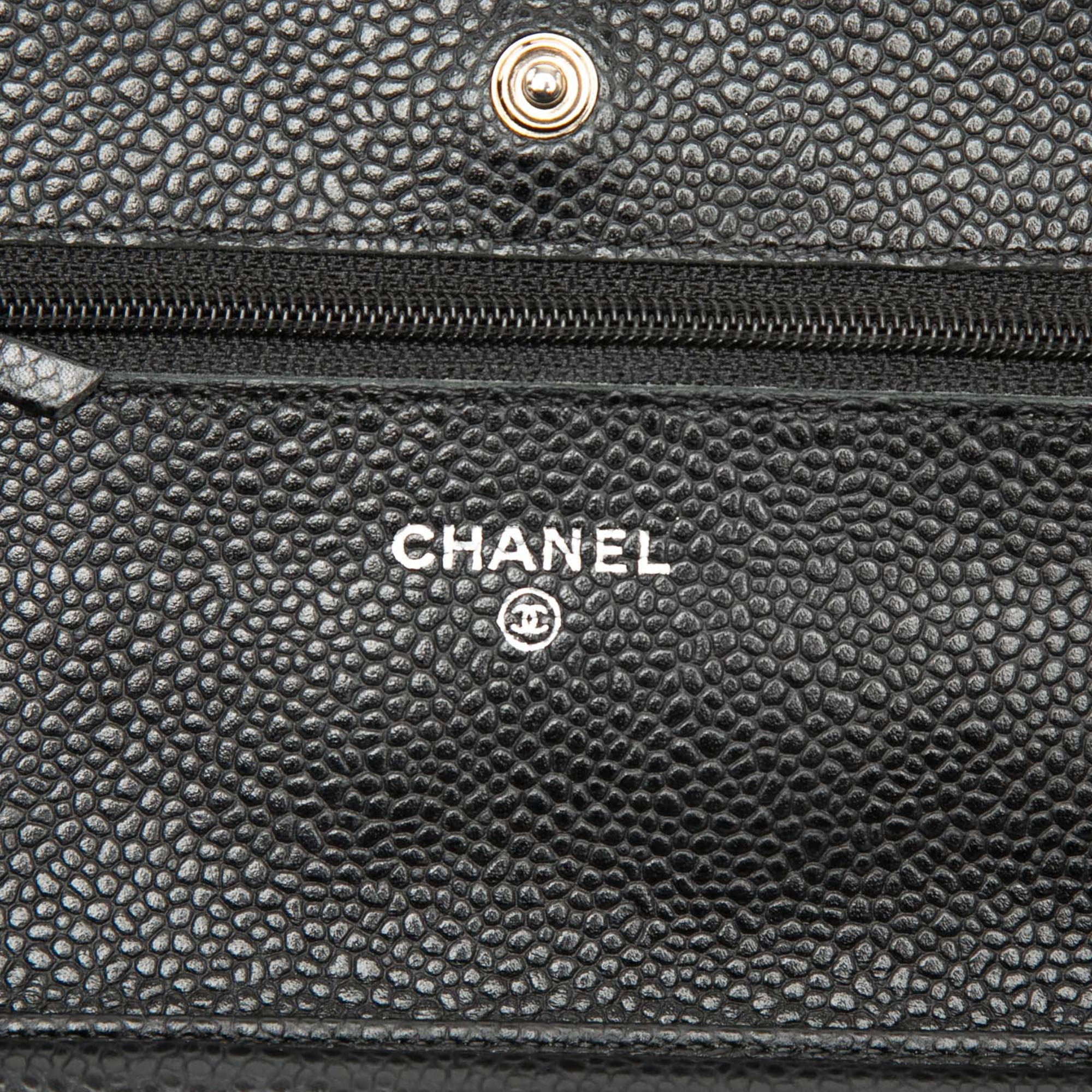 Chanel CC Matelassé Caviar Wallet on Chain