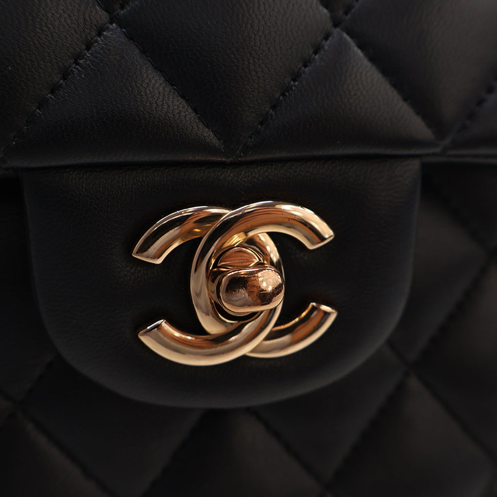Chanel Small Classic Cuir d’agneau Double rabat
